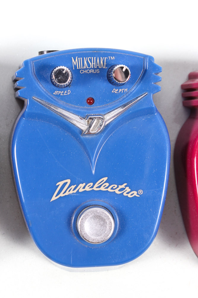 Full Suite of Danelectro Guitar Effect Pedals Store Display