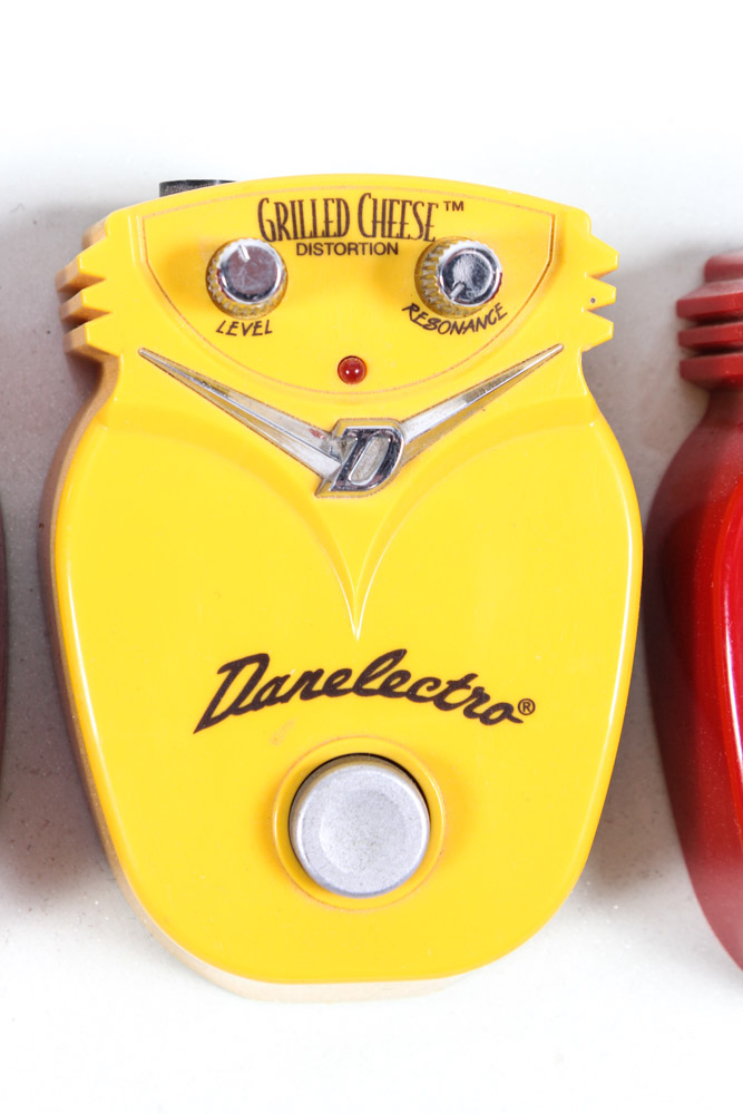 Full Suite of Danelectro Guitar Effect Pedals Store Display
