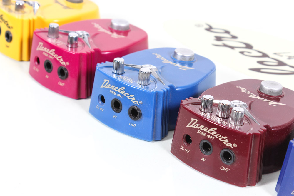 Full Suite of Danelectro Guitar Effect Pedals Store Display