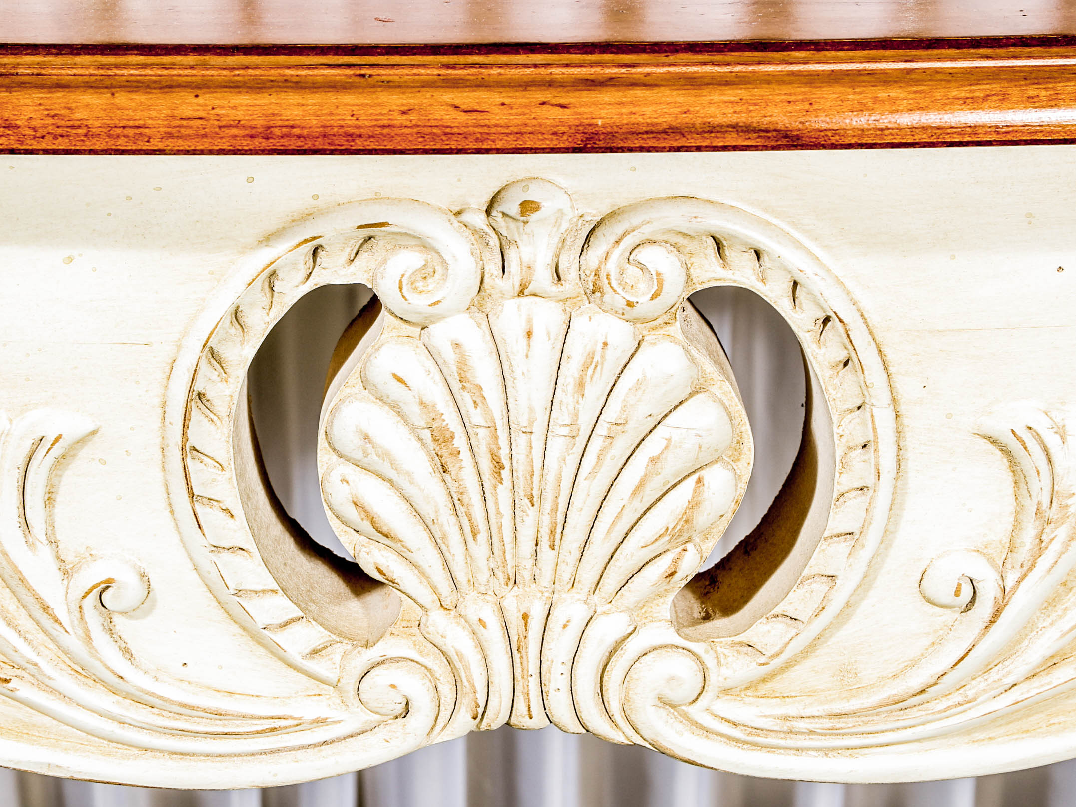 French Provincial Style Console Table with Stools