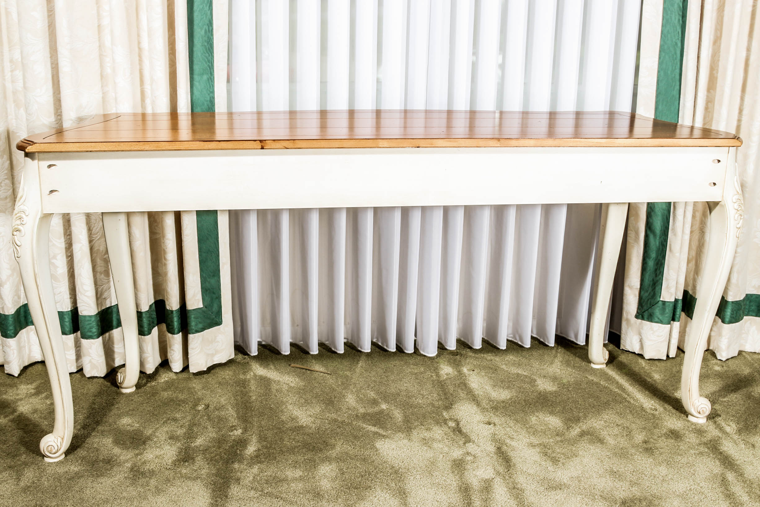French Provincial Style Console Table with Stools