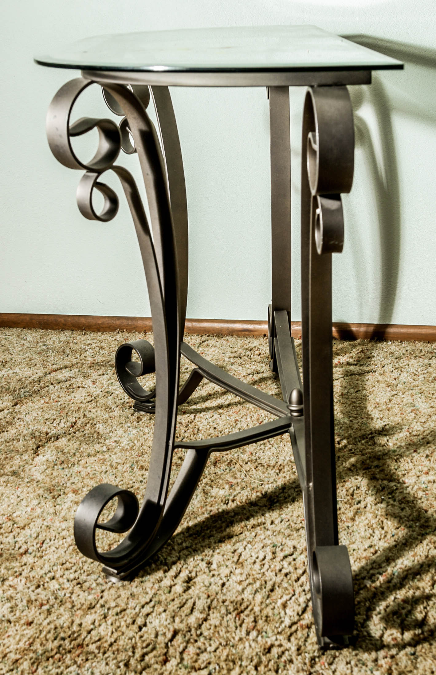 Glass Top Entry Table