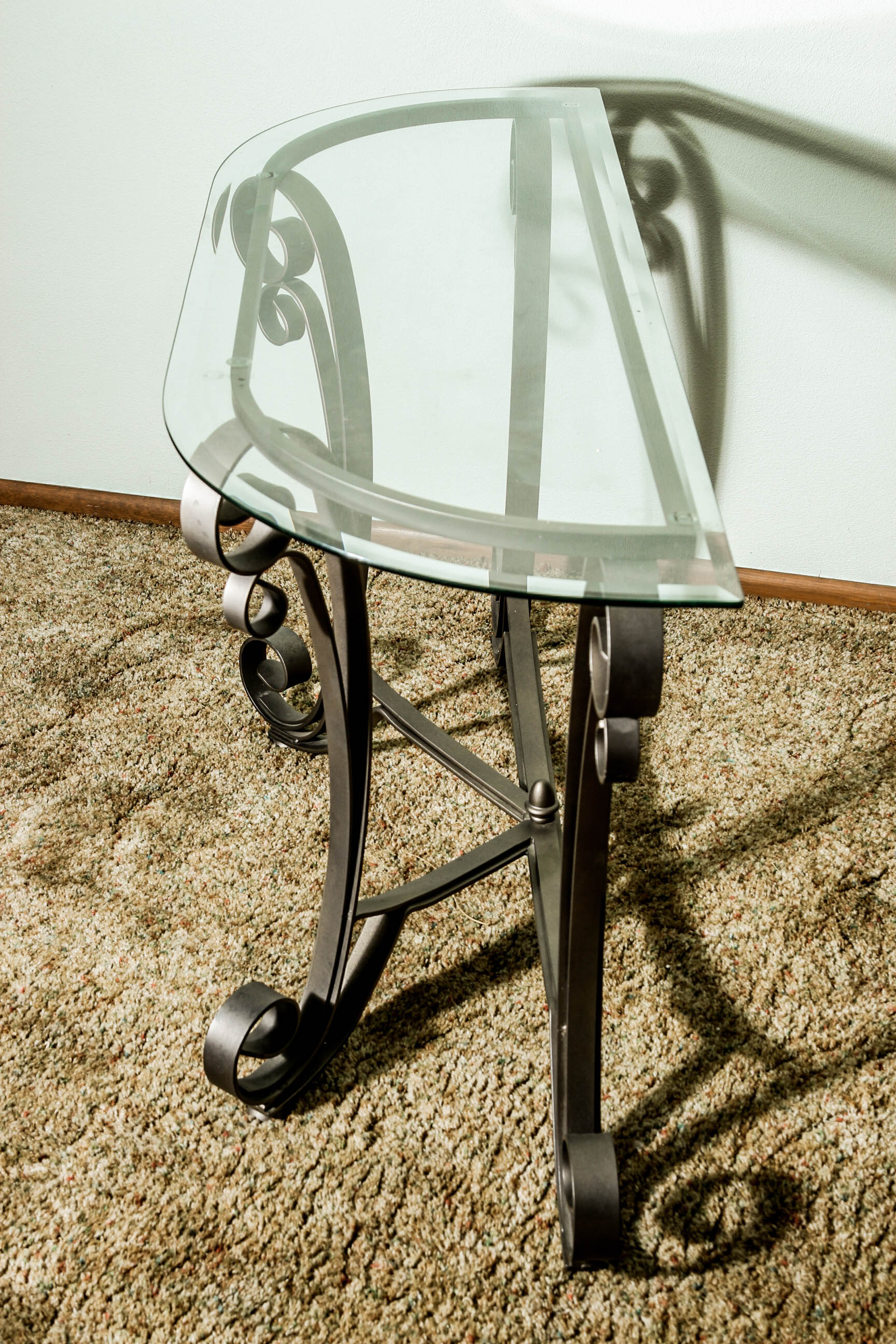 Glass Top Entry Table