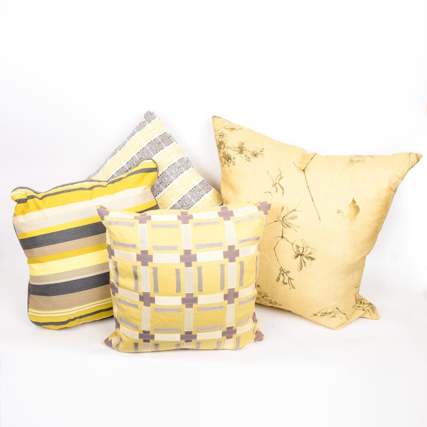 Four Decorative Throw Pillows