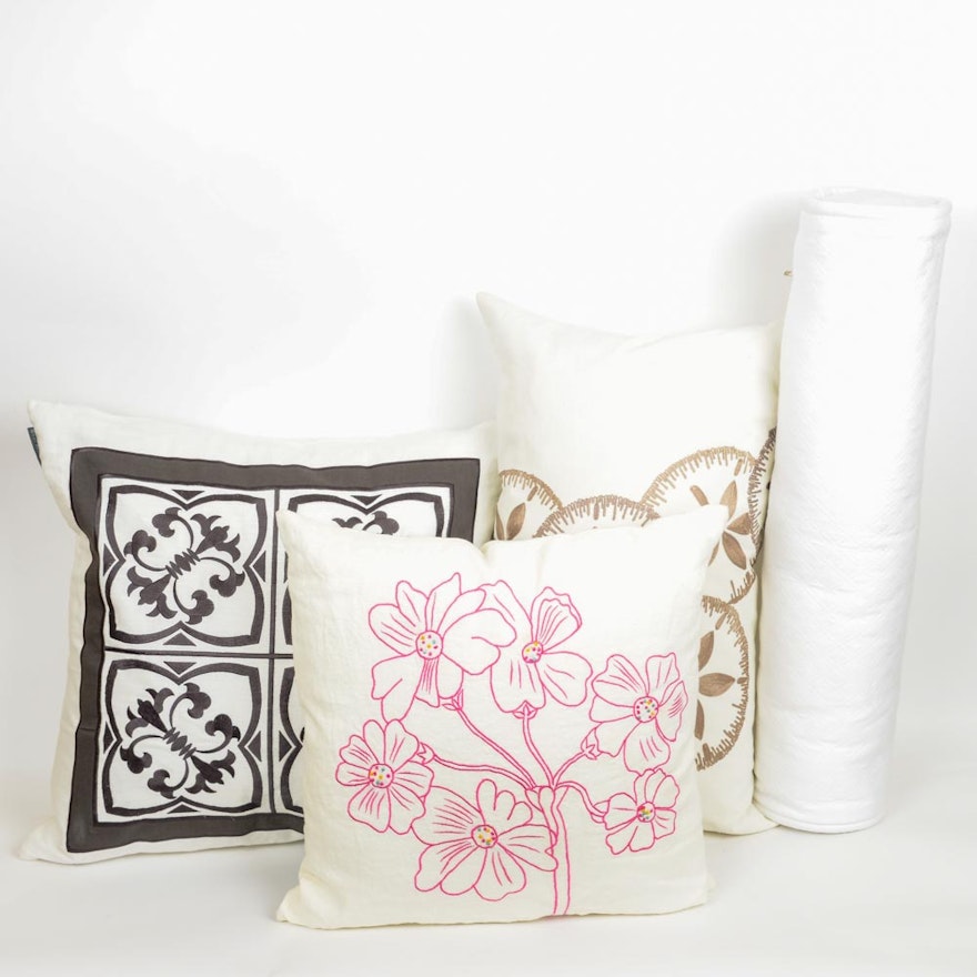 Group of Decorative Throw Pillows Including Lili Allesandra