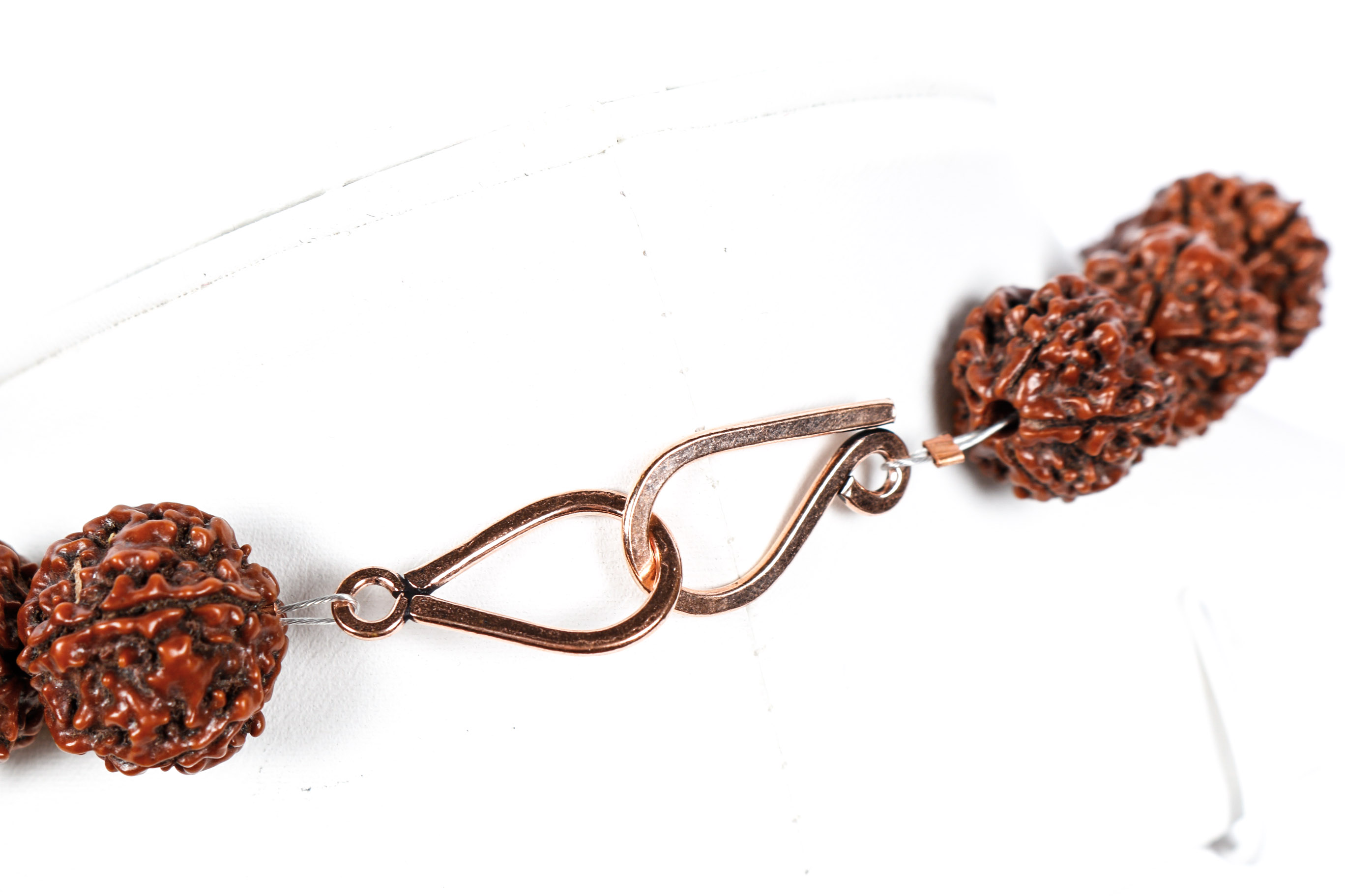 Wooden Bead and Copper Necklace