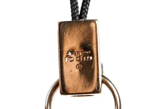 Gucci Pink Enameled and Gold Tone Handbag Charm