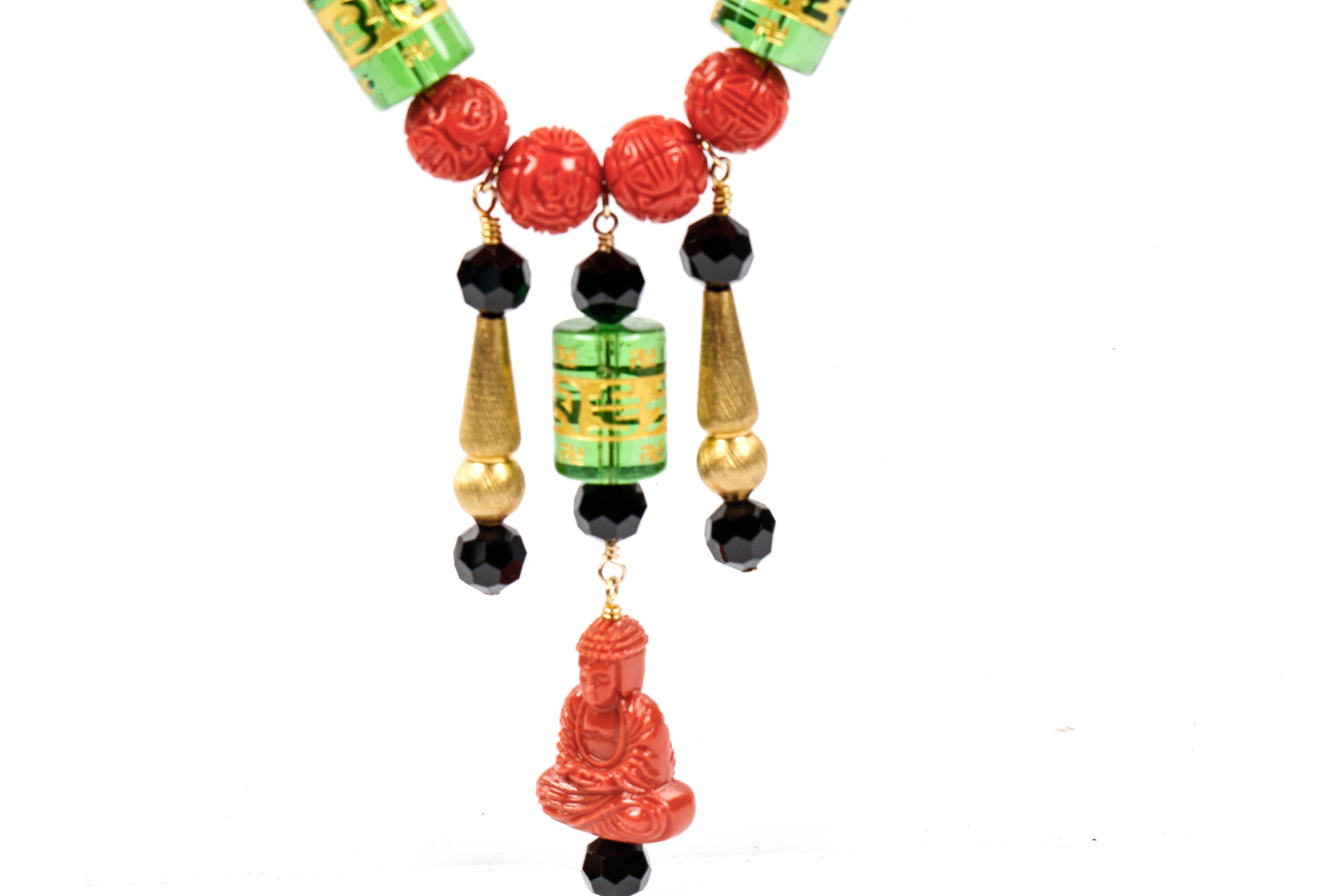 Retro Style Necklace with Buddha Pendant