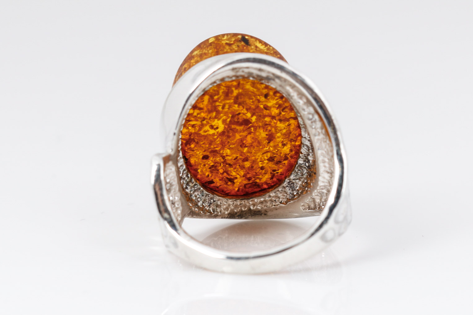 Sterling Silver Amber Ring