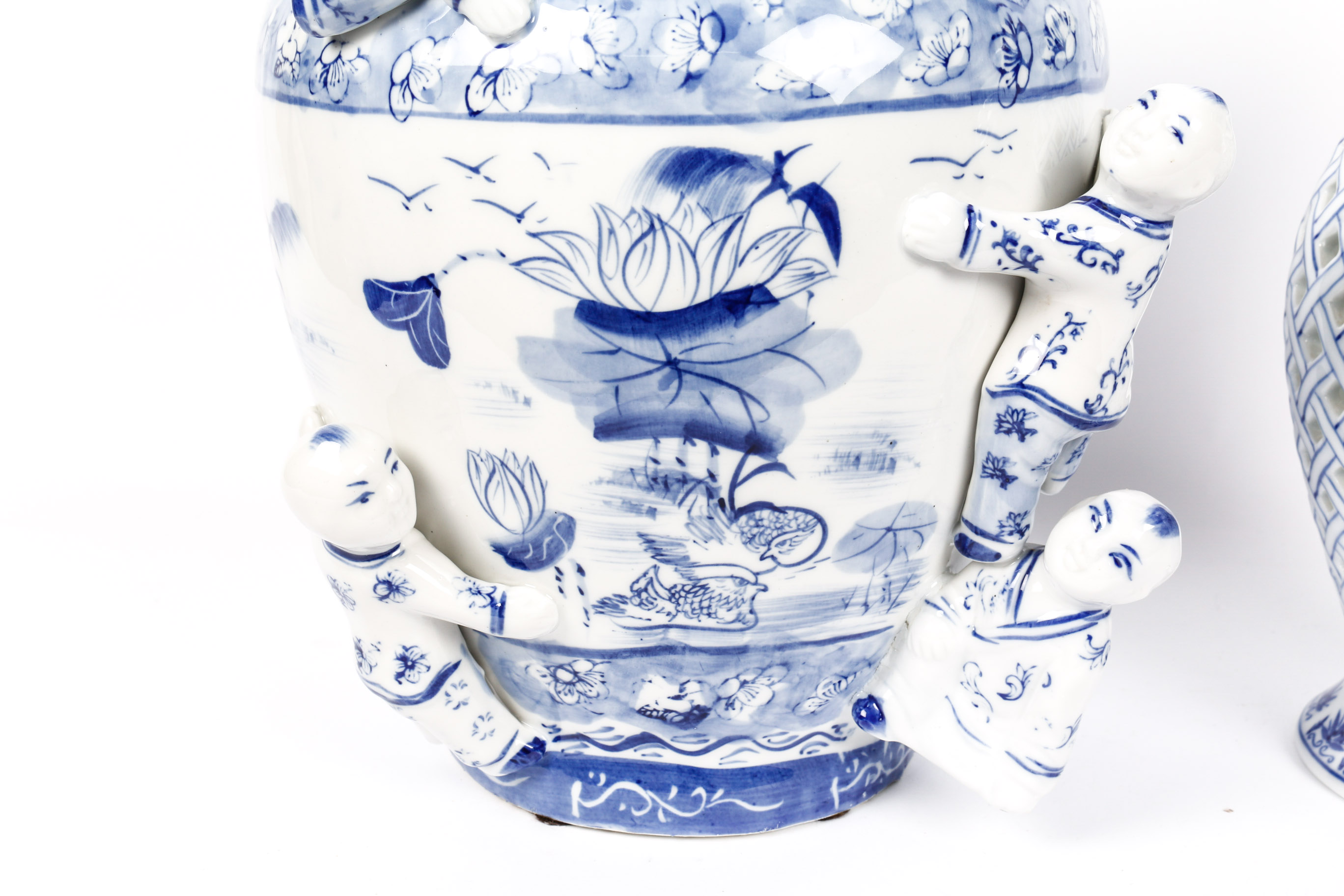 Pair of Chinese Blue and White Vases