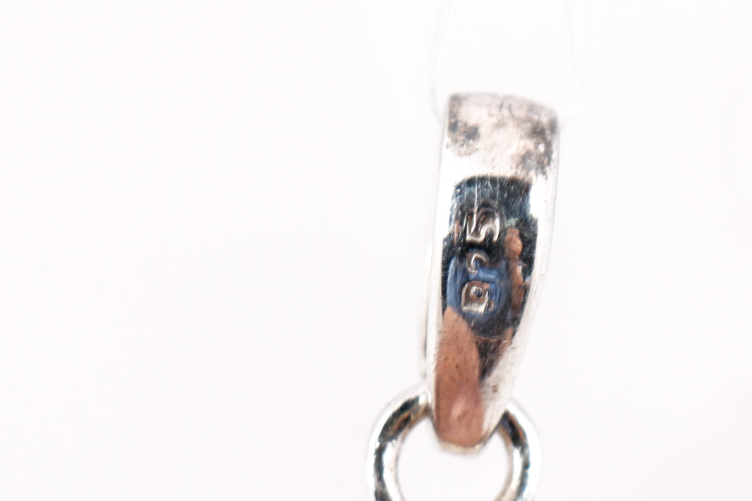 Pair of Sterling Silver Druzy Pendants