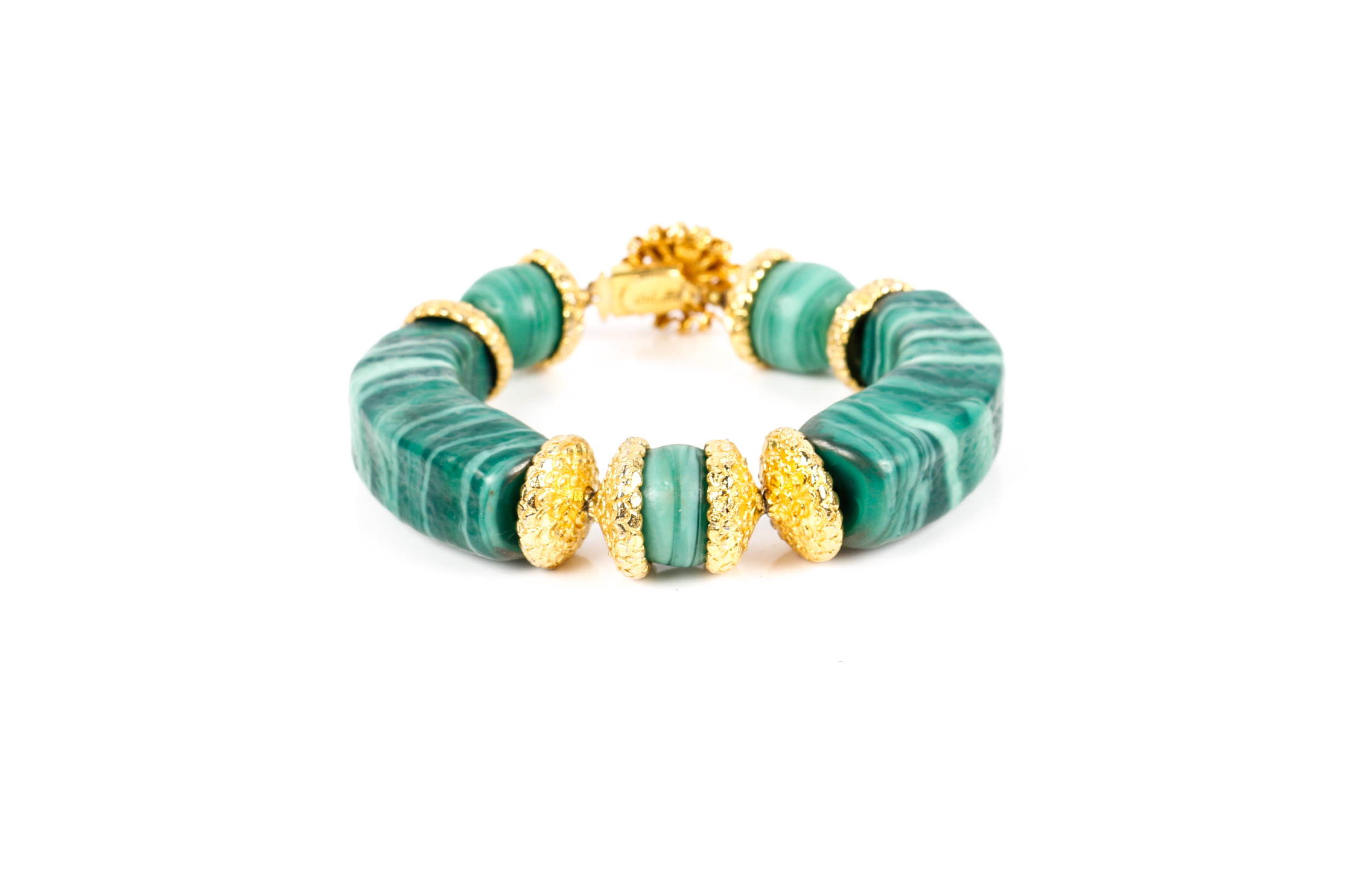 Vintage DeLillo Malachite Bracelet