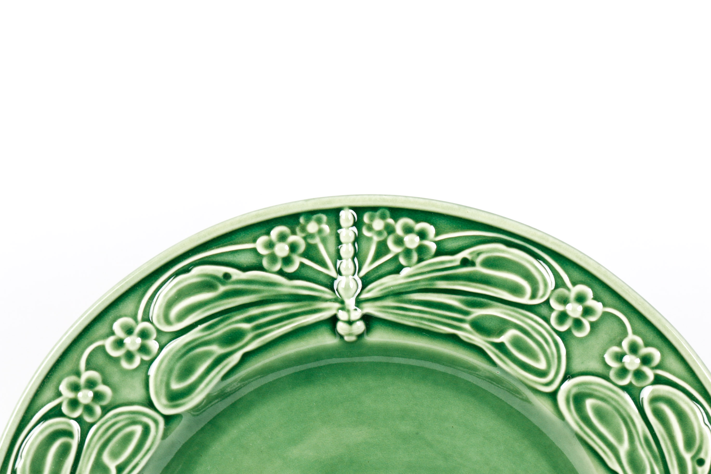 Eight Bordallo Pinheiro Dinner Plates