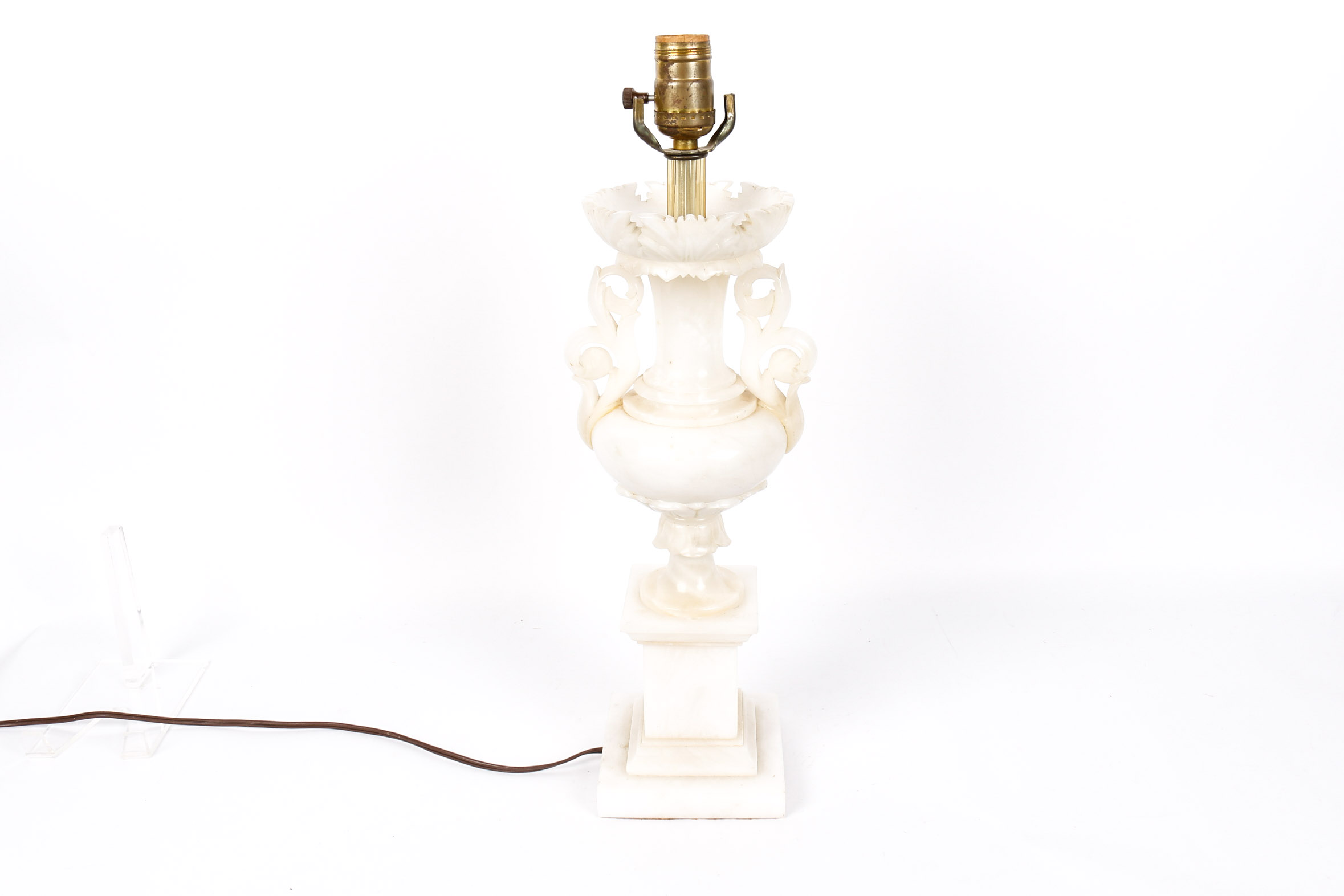 Antique Alabaster Table Lamp