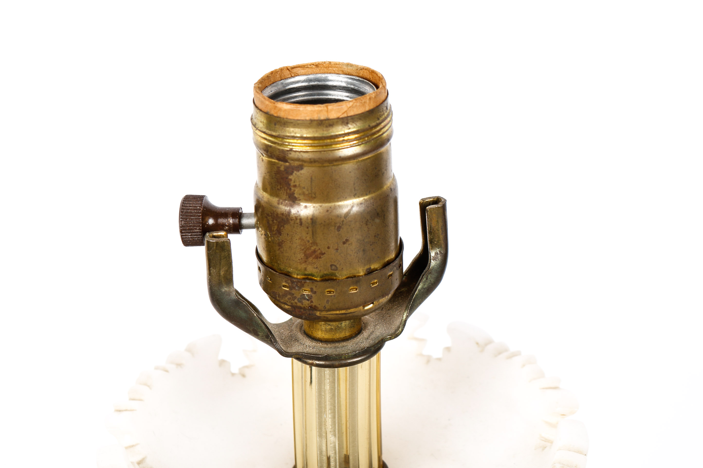 Antique Alabaster Table Lamp