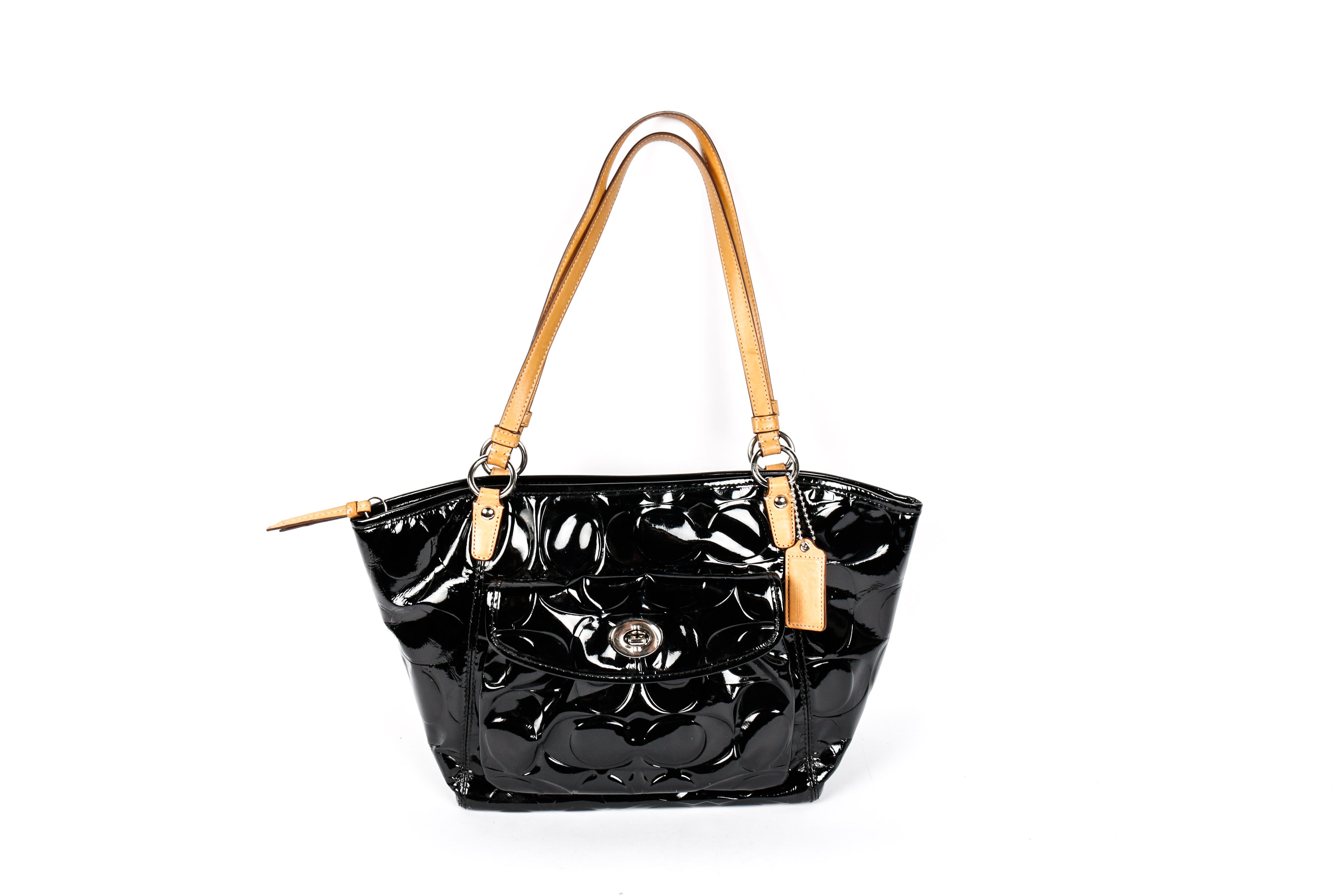 Coach Patent Leather Tote Bag