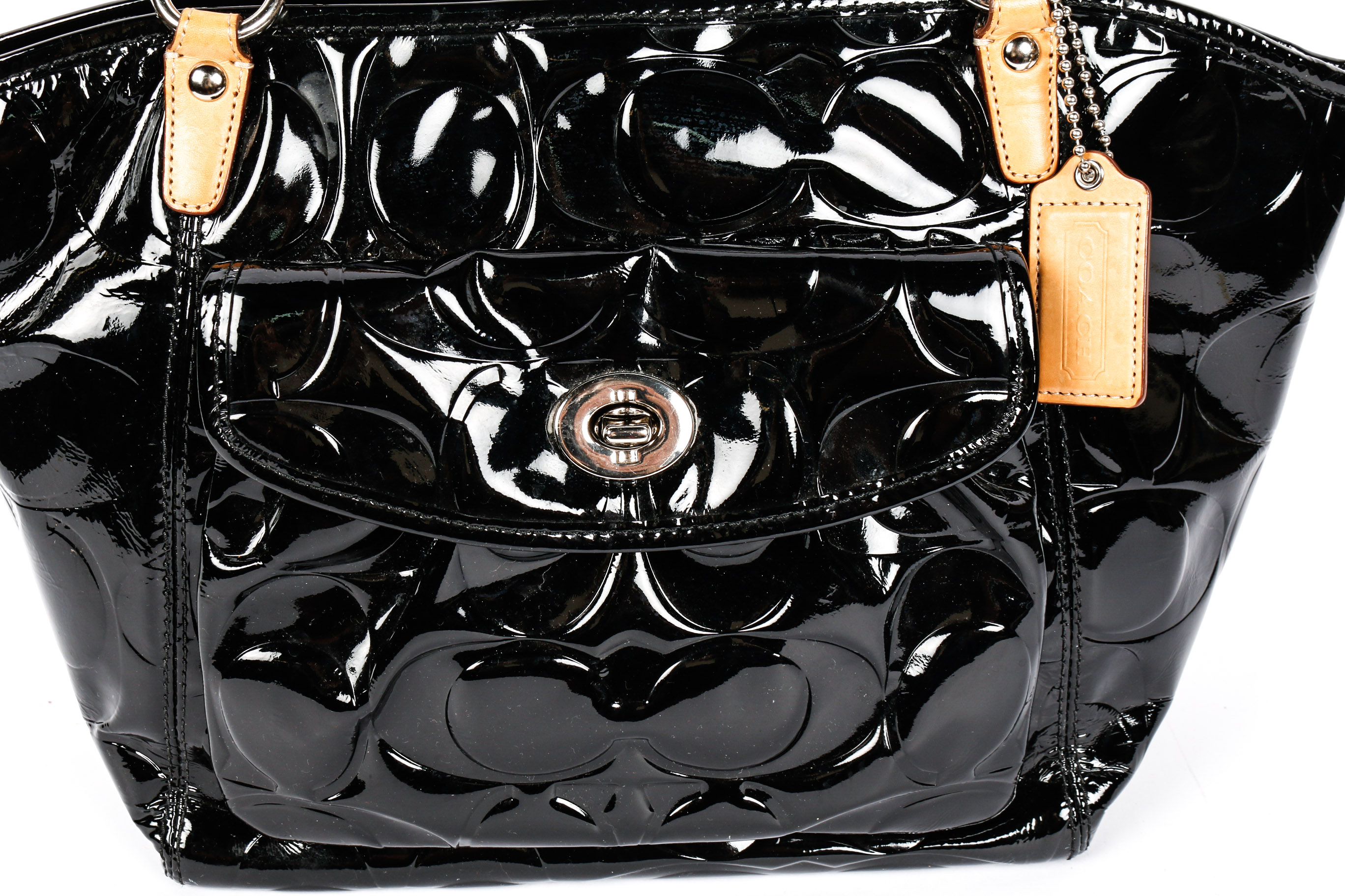 Coach Patent Leather Tote Bag