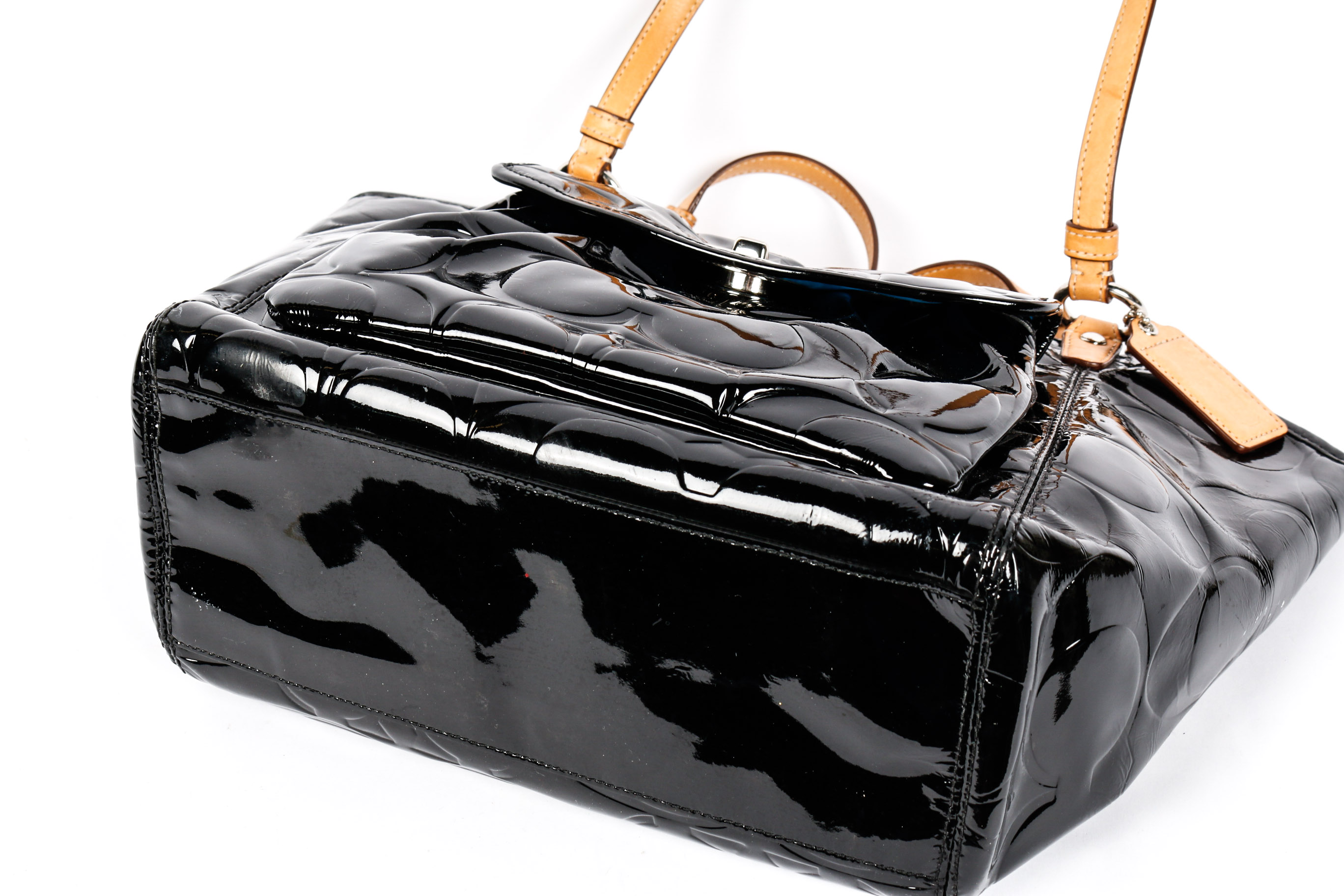 Coach Patent Leather Tote Bag