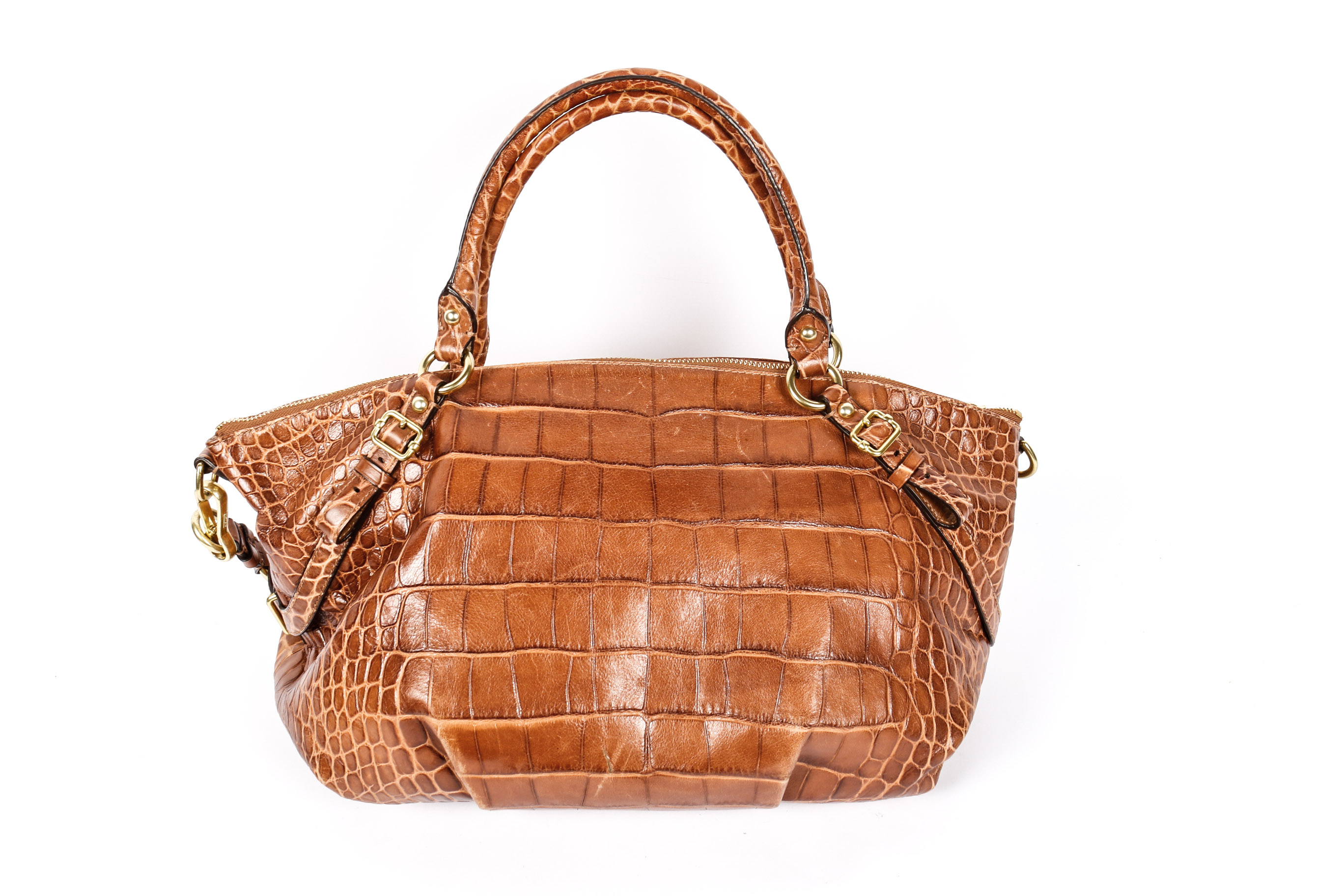 Coach Madison Exotic Embossed Leather Sophia Convertible Satchel