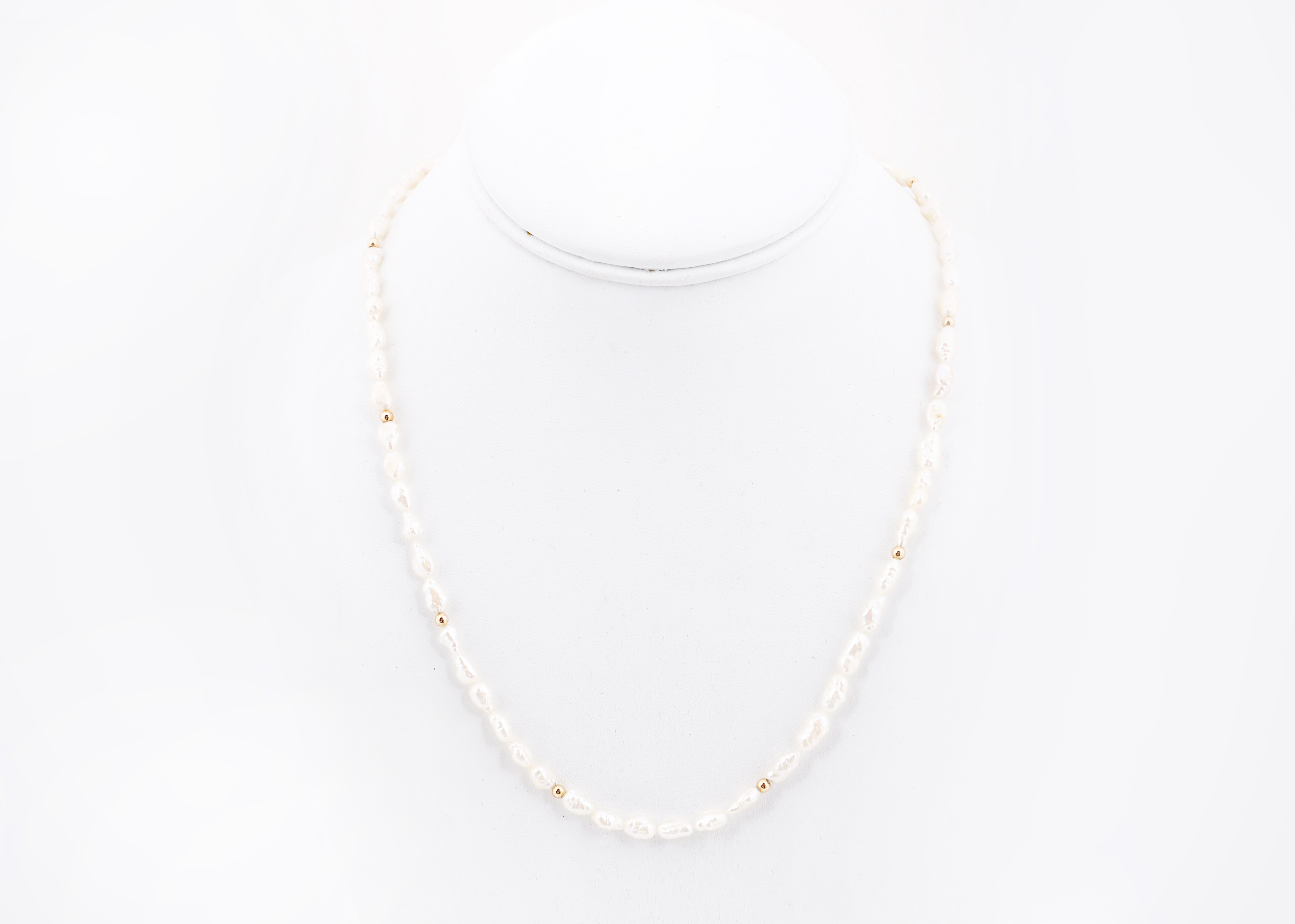 14K Yellow Gold Freshwater Pearl Necklace