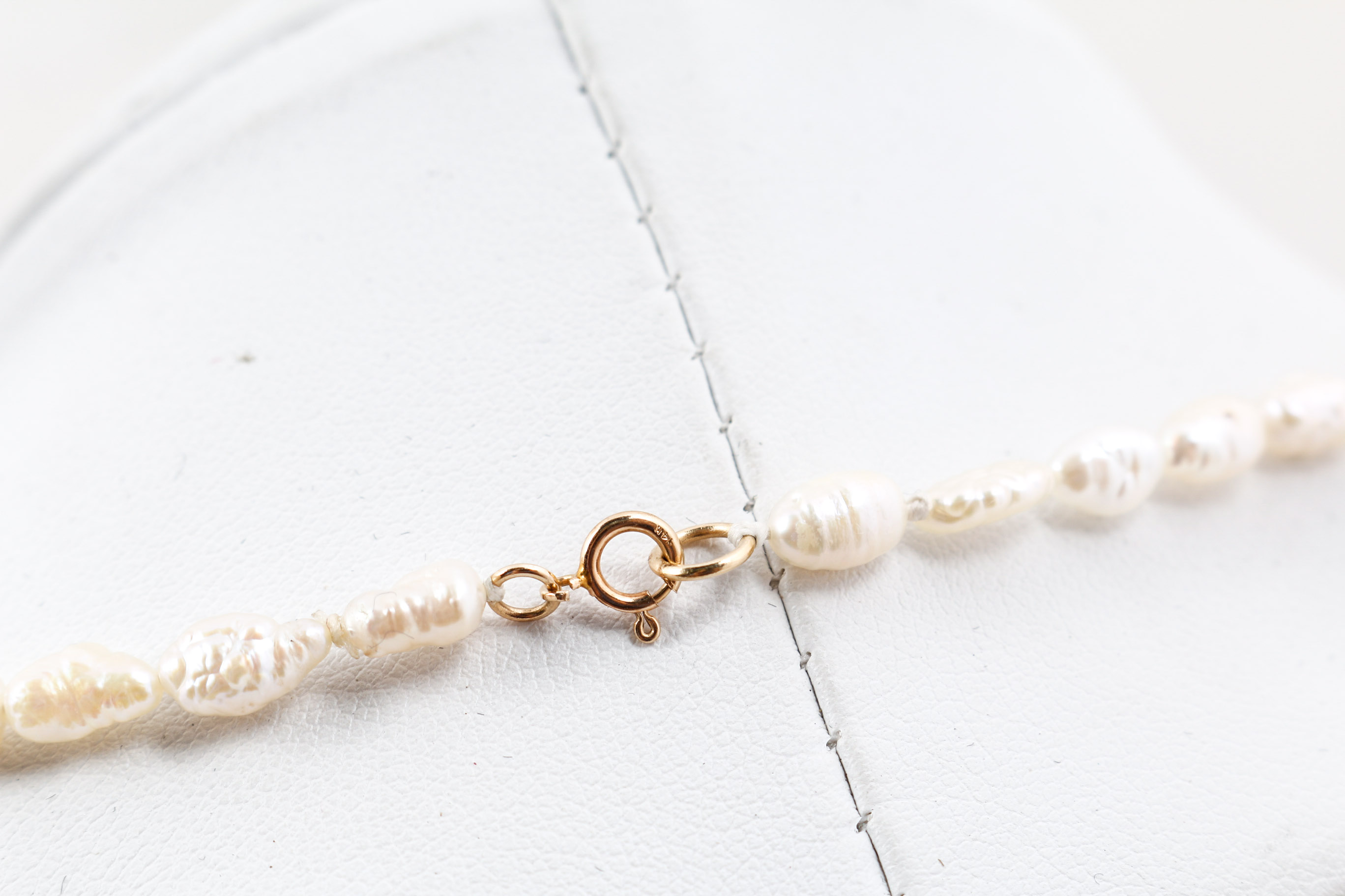 14K Yellow Gold Freshwater Pearl Necklace