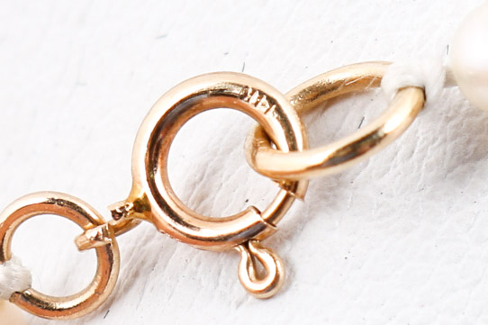 14K Yellow Gold Freshwater Pearl Necklace