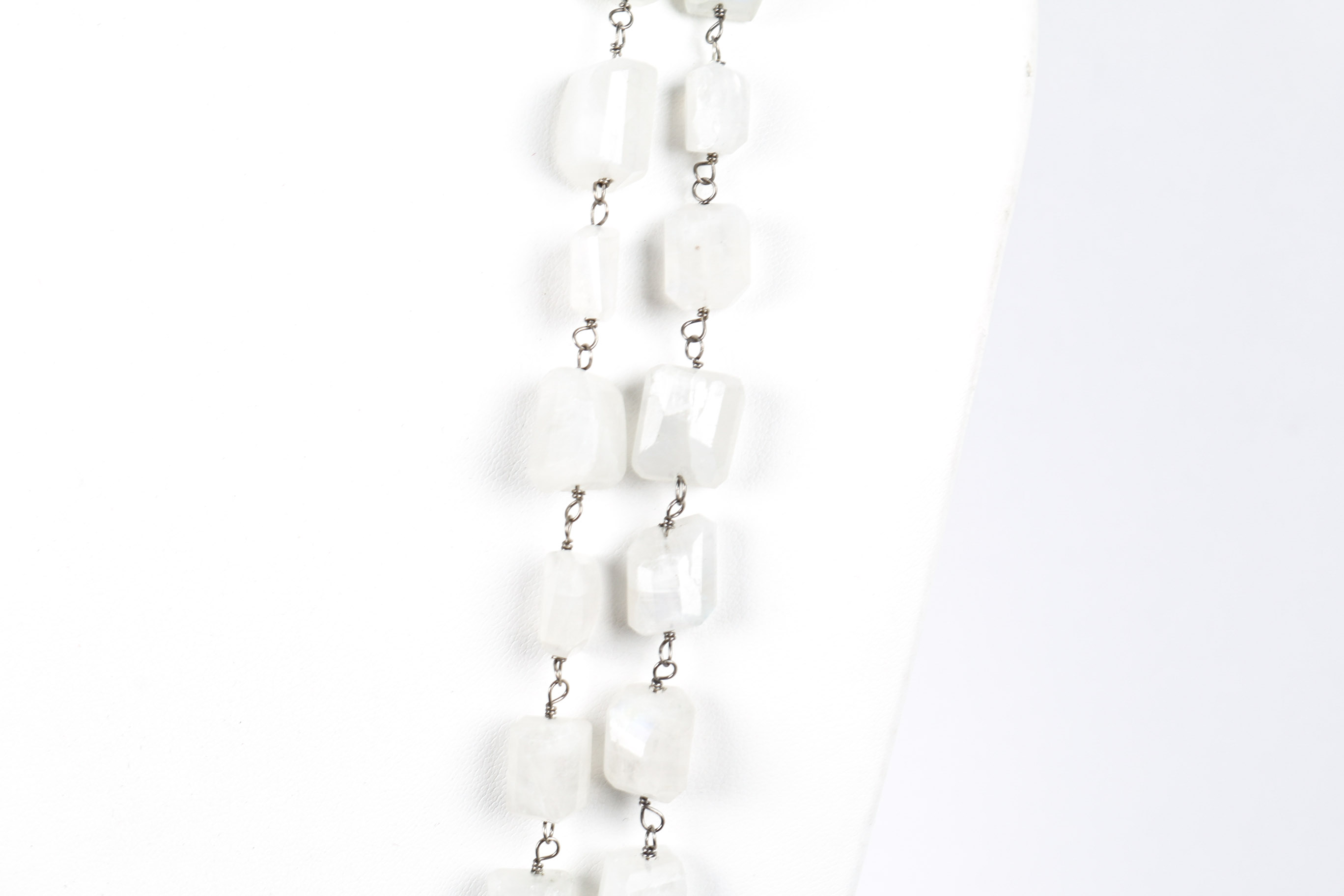 White Quartz Key Pendant Necklace