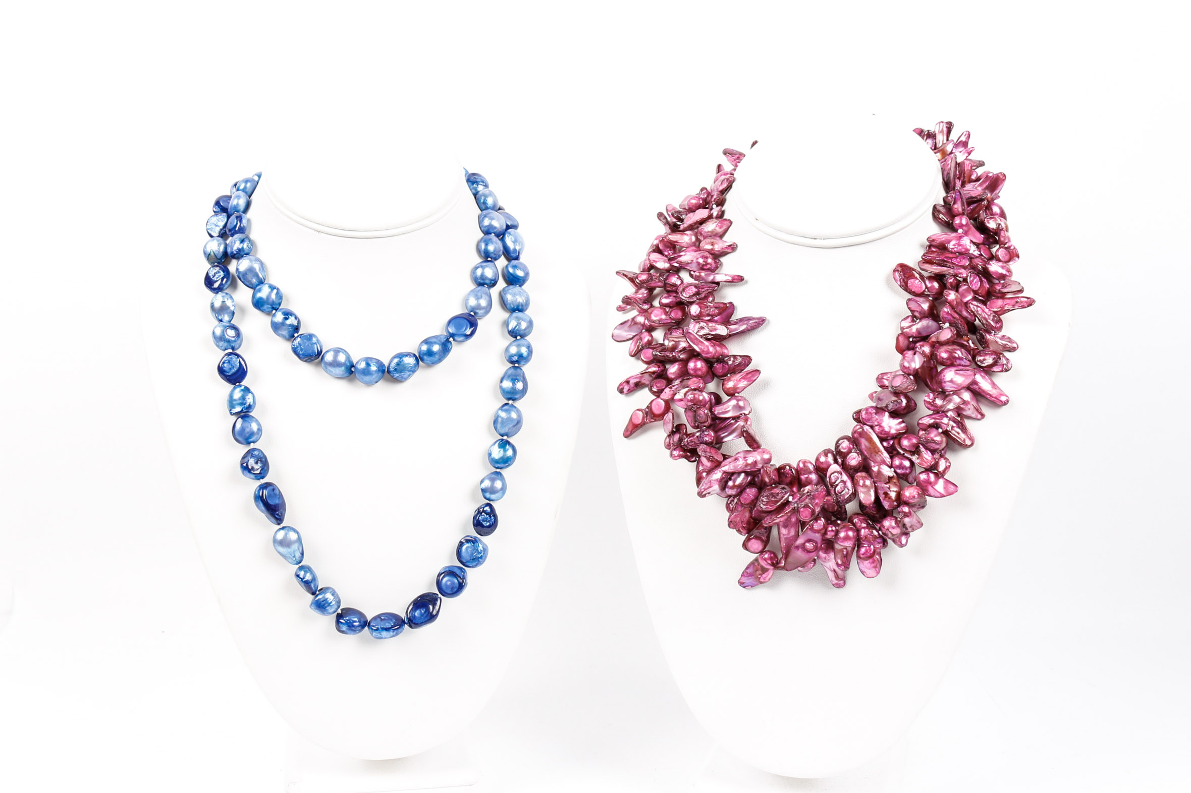 Dyed Freshwater Pearls Necklaces