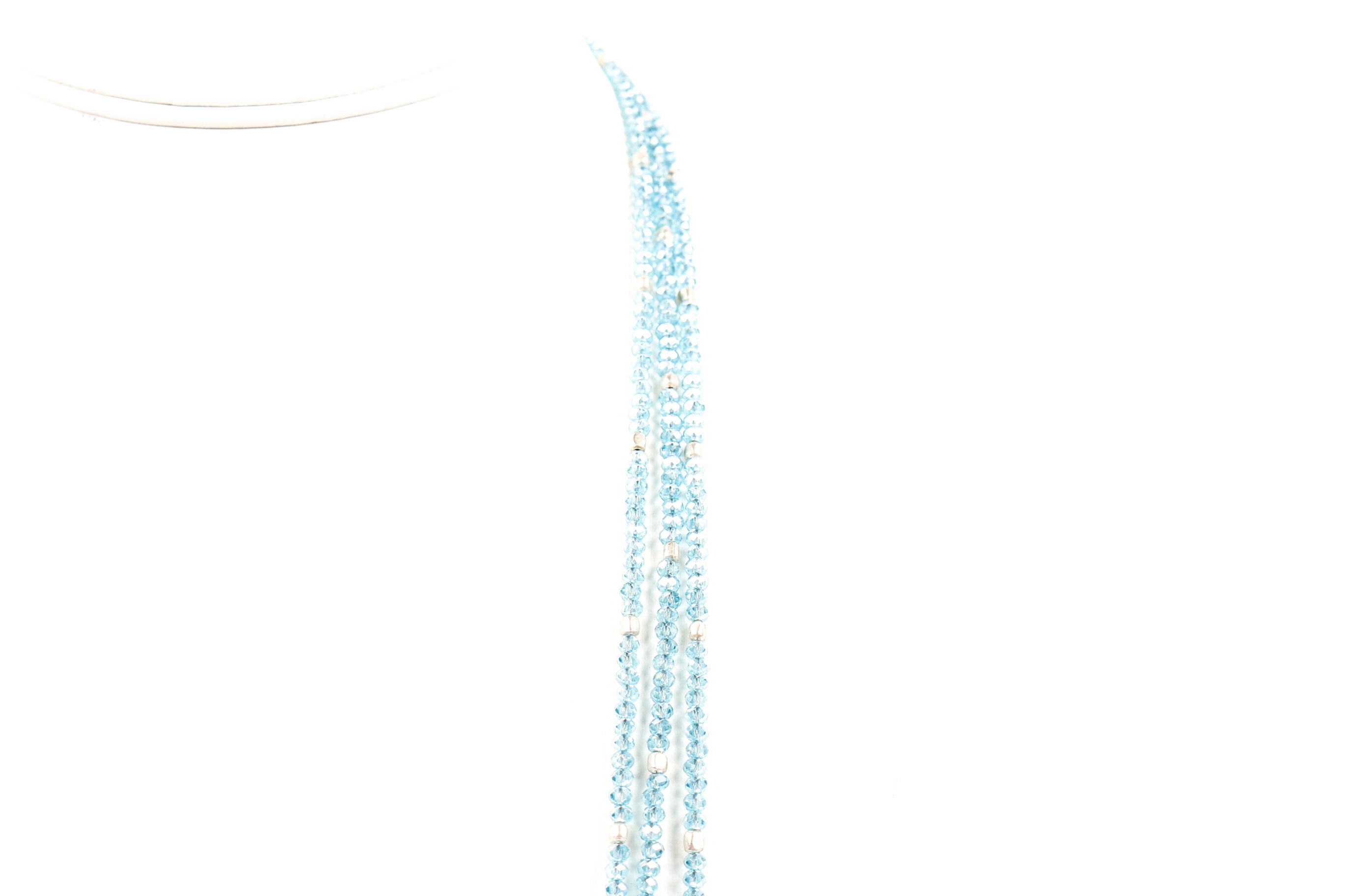 Sterling Silver Chunky Faceted Vintage Necklace