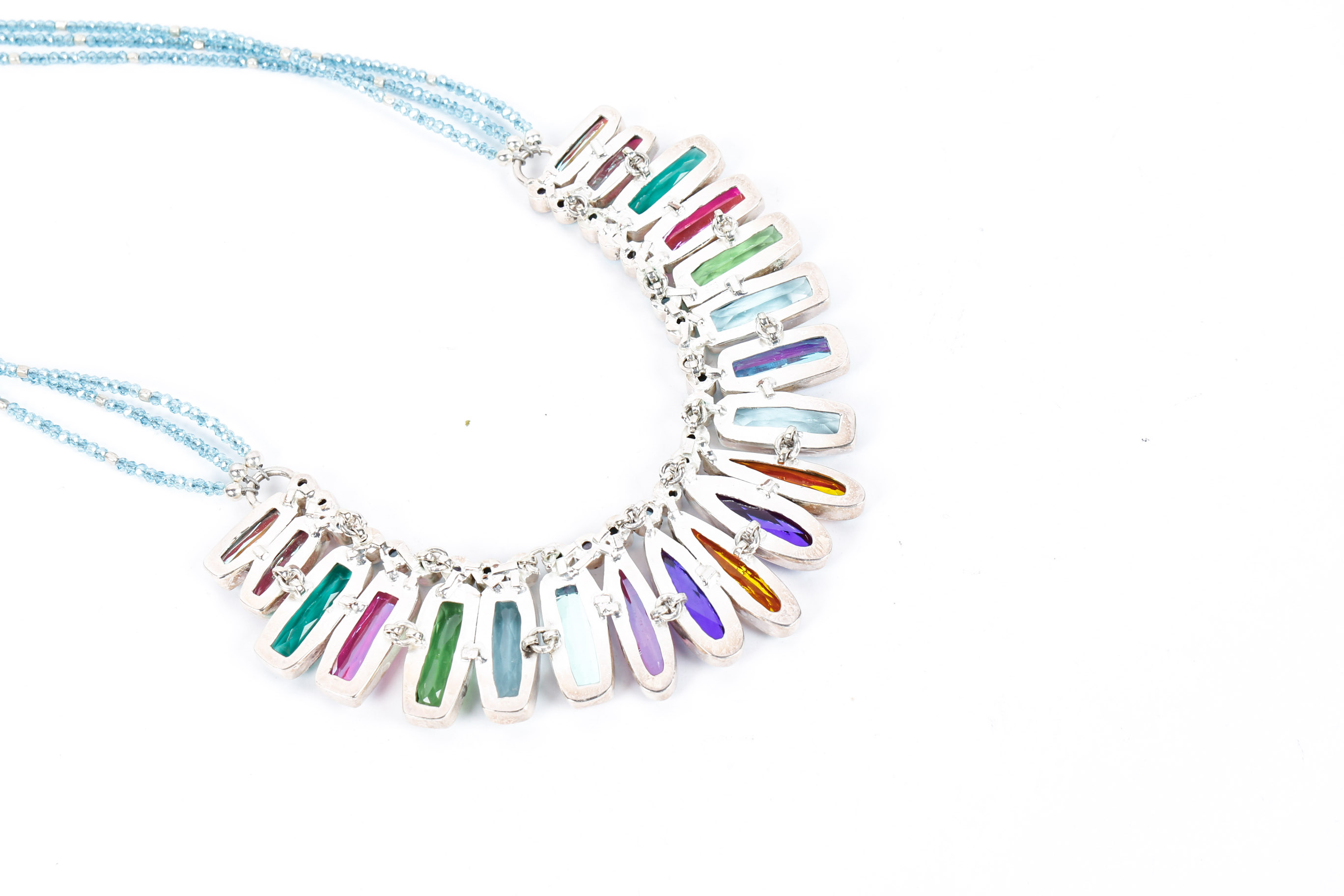 Sterling Silver Chunky Faceted Vintage Necklace