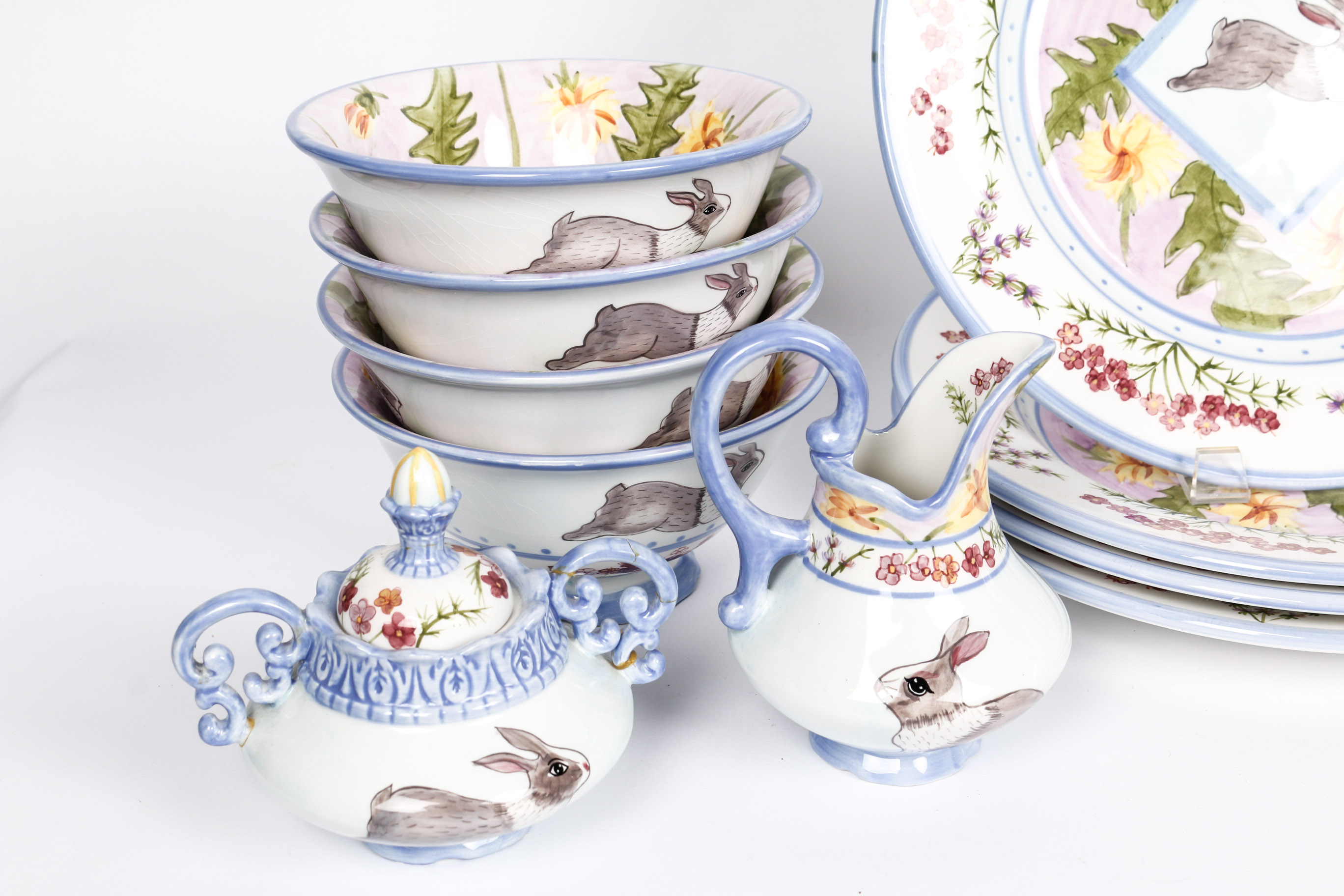 Danna Cullen "Meadow Bunny" Dinnerware