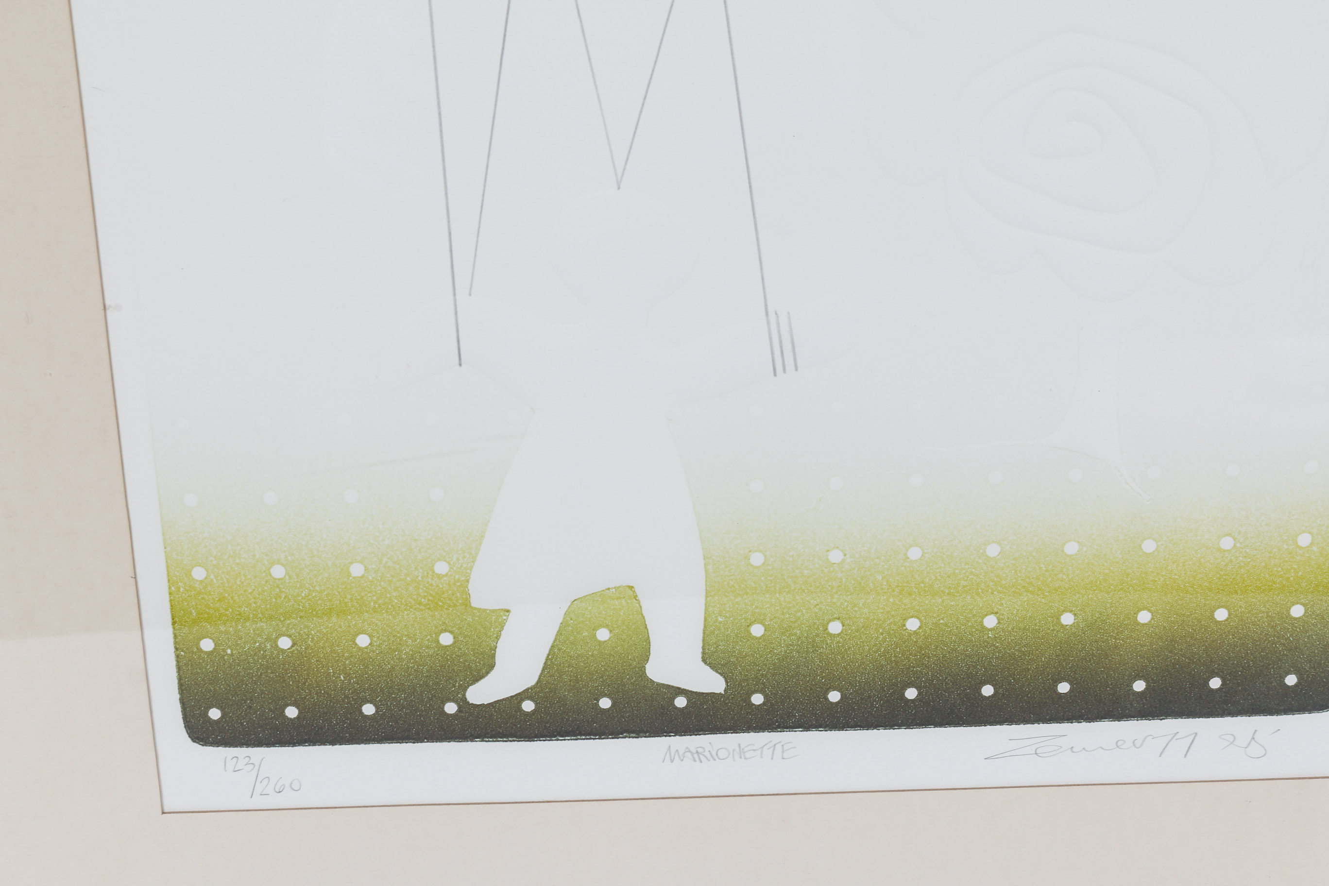 Pair of Framed Mixed Media Prints Signed Zenner