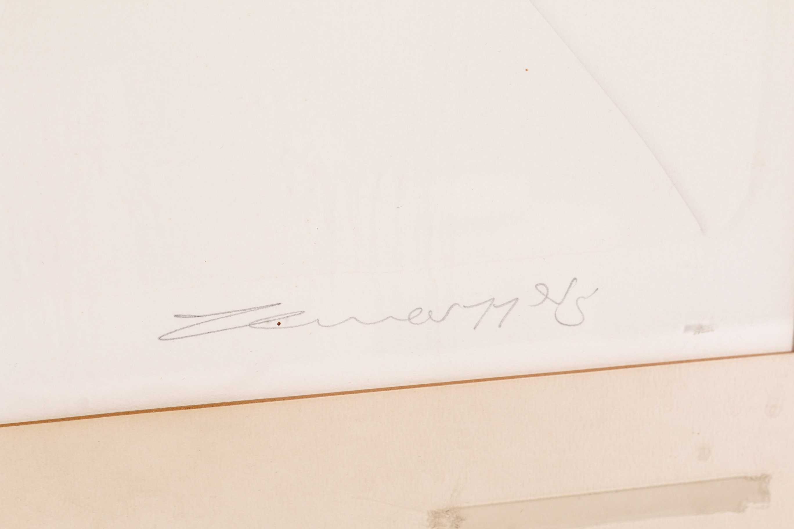 Pair of Framed Mixed Media Prints Signed Zenner