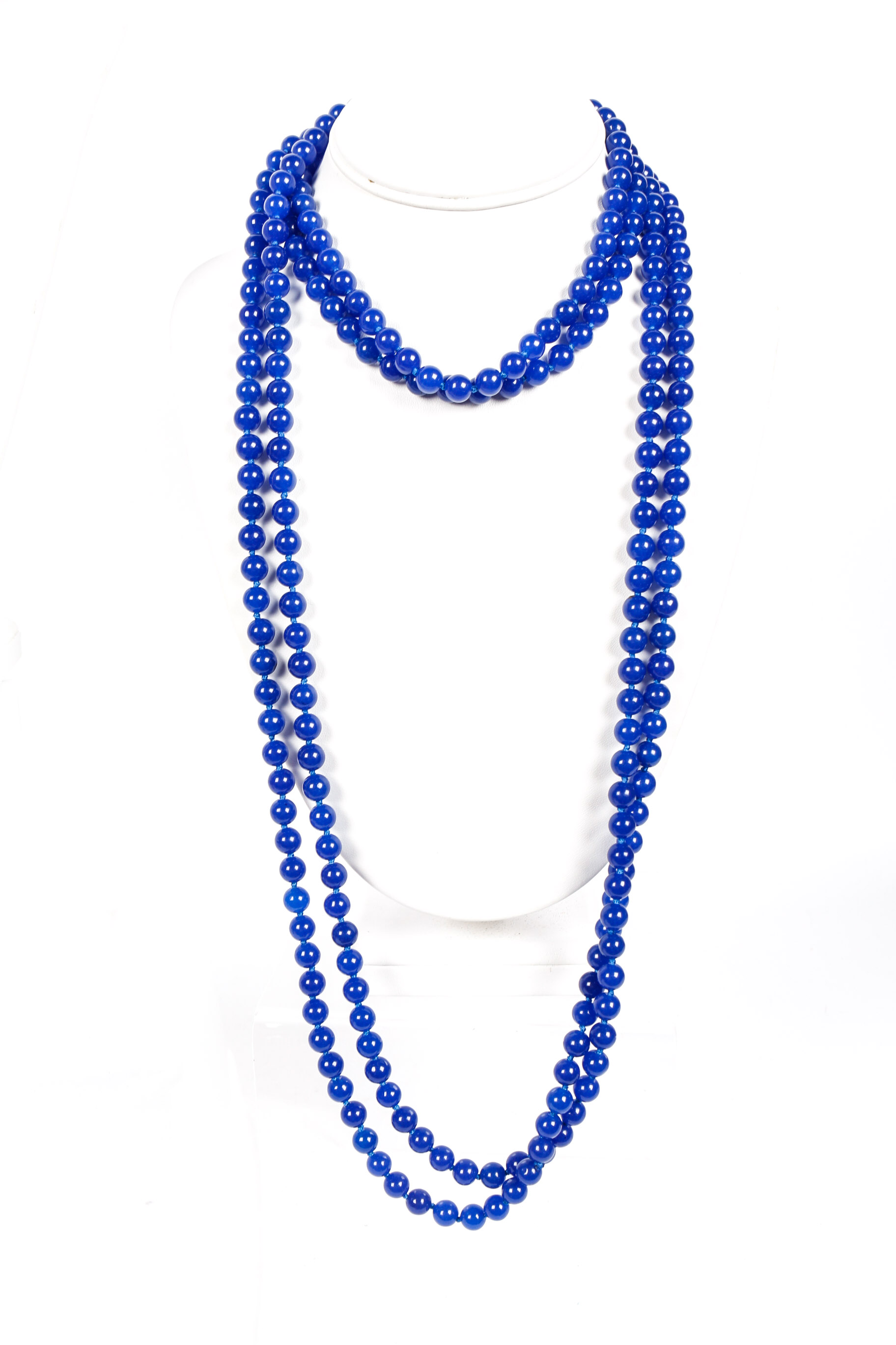 Pair of Red and Blue Beaded Neckalces