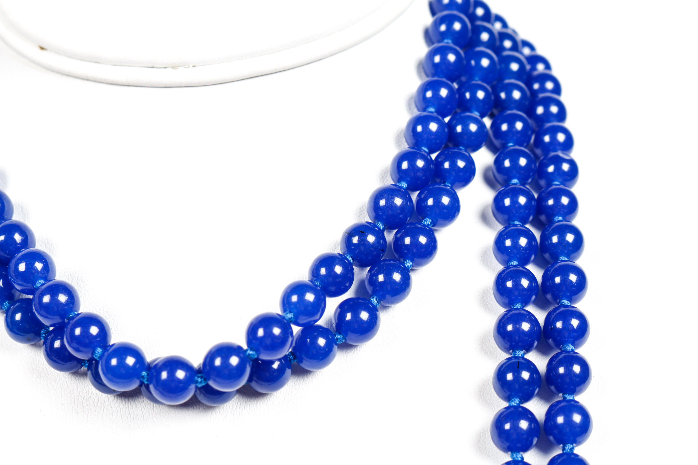 Pair of Red and Blue Beaded Neckalces