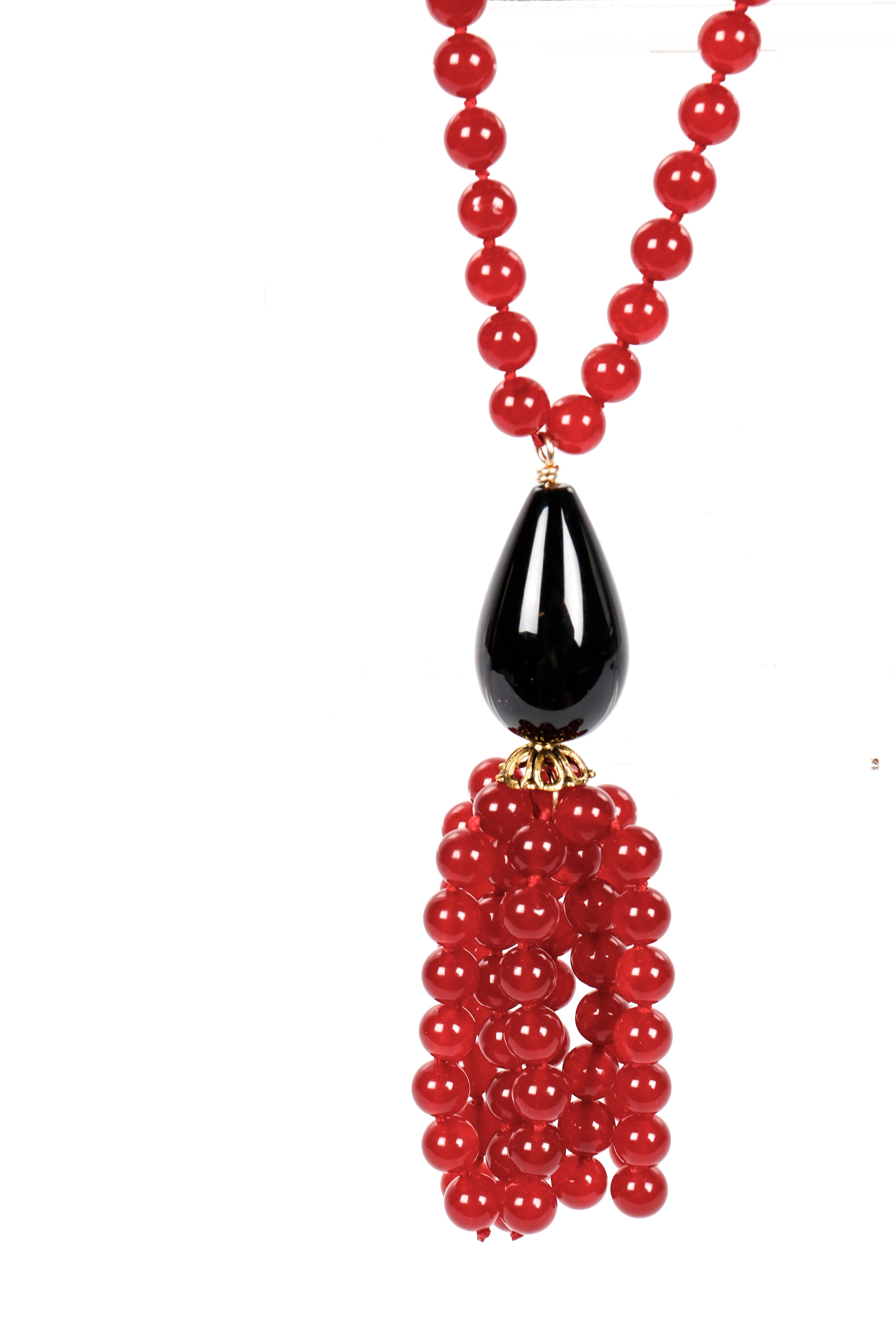 Pair of Red and Blue Beaded Neckalces