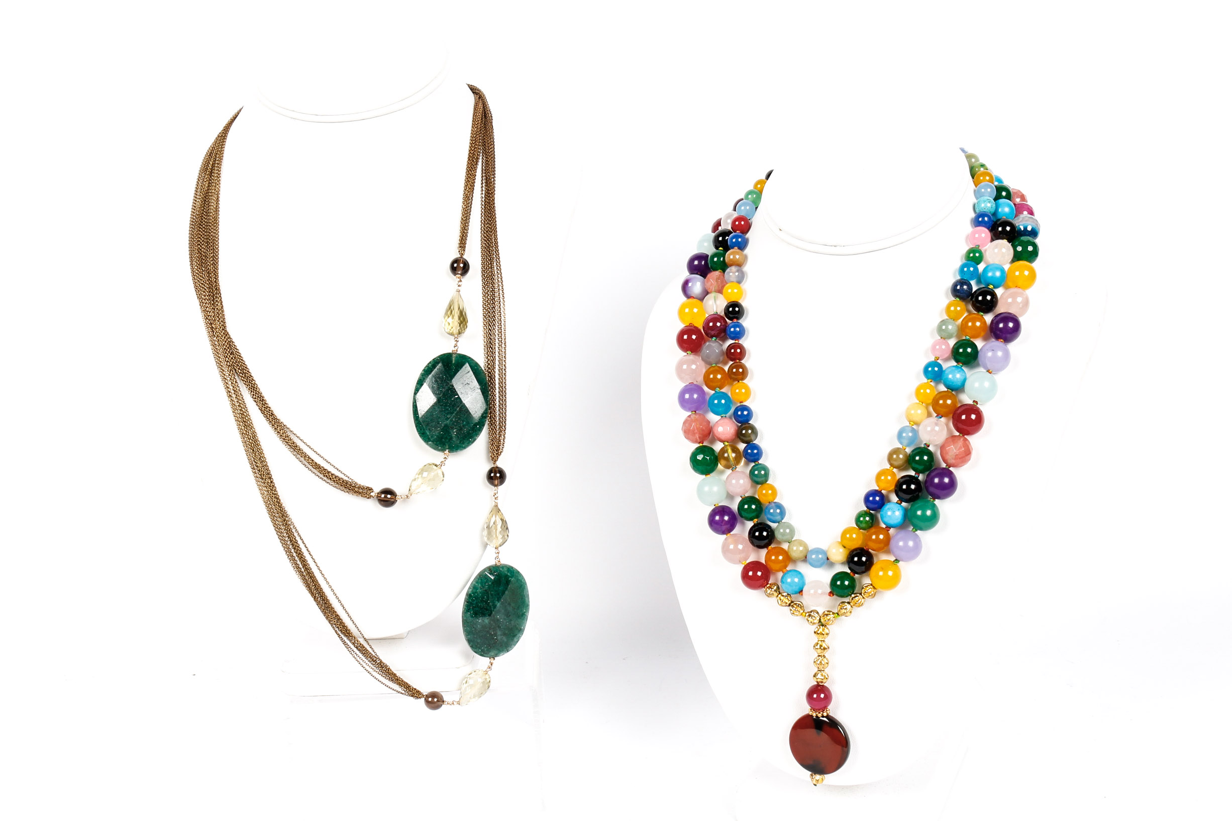 Pair of Multi Stone Necklaces