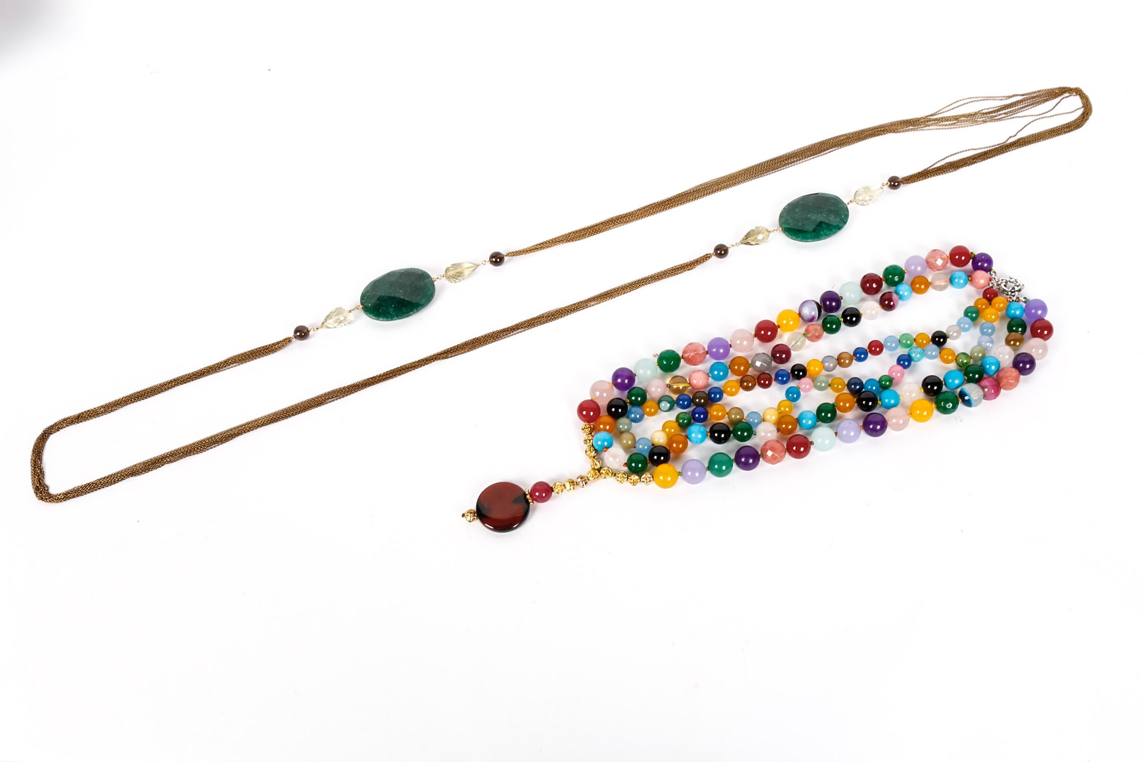 Pair of Multi Stone Necklaces