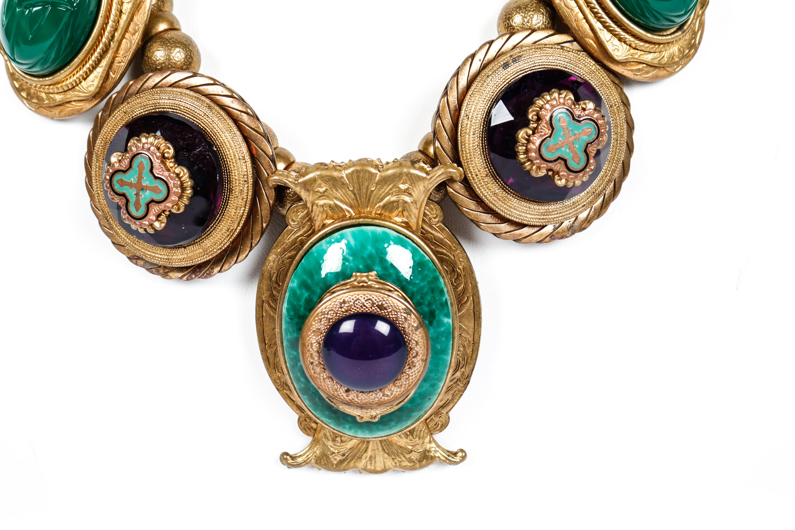 Copper Etruscan Revival Necklace