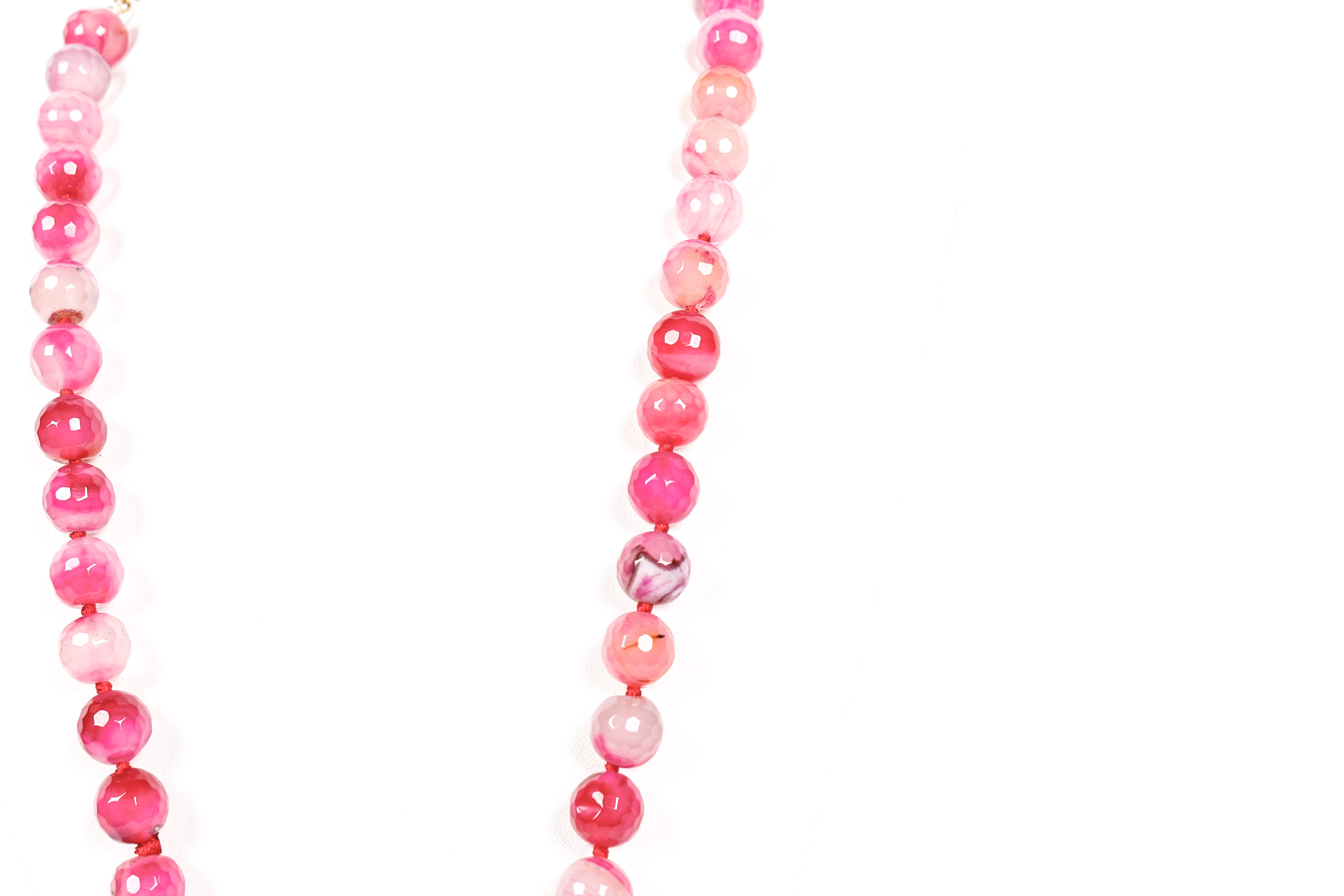 Garnet, Quartzite Quartz, And Faux Pearl Necklace.