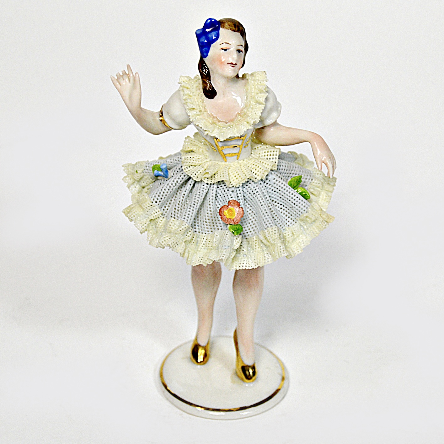 Antique Dresden Porcelain Ballerina