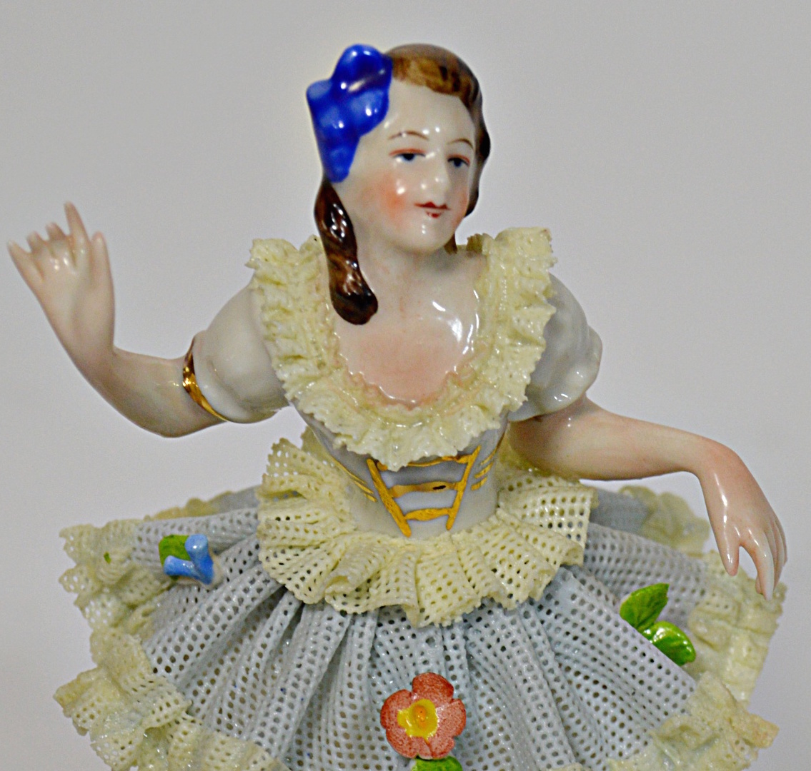 Antique Dresden Porcelain Ballerina