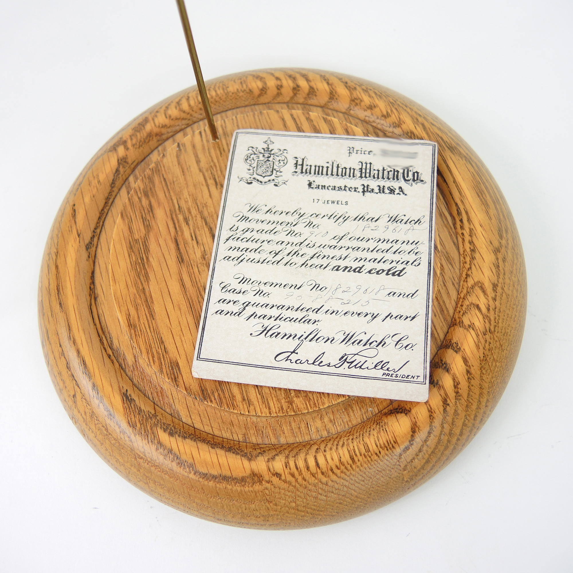 Antique Hamilton Pocket Watch with Display Case