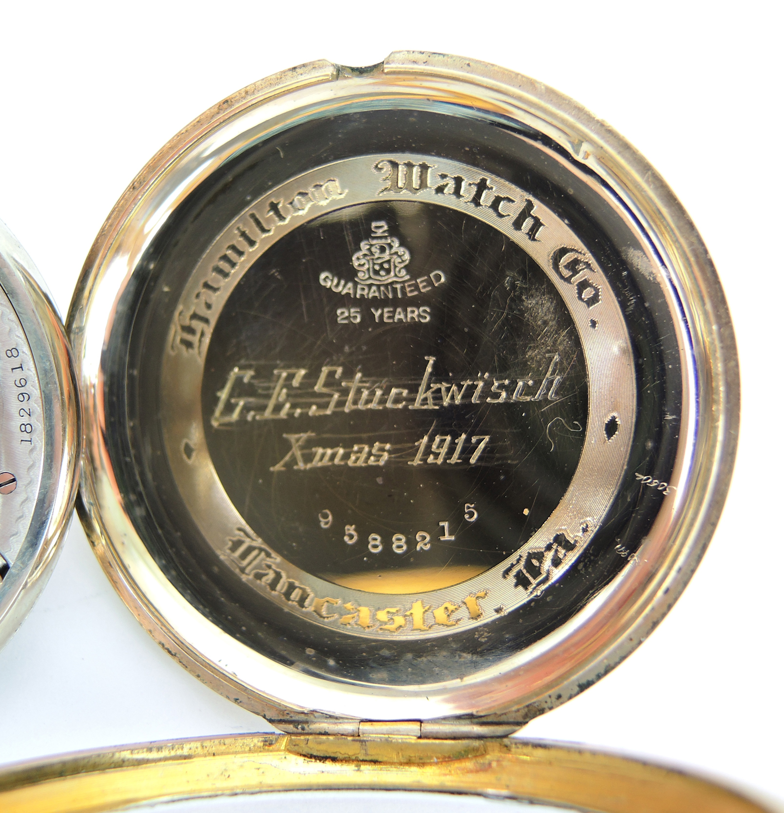 Antique Hamilton Pocket Watch with Display Case