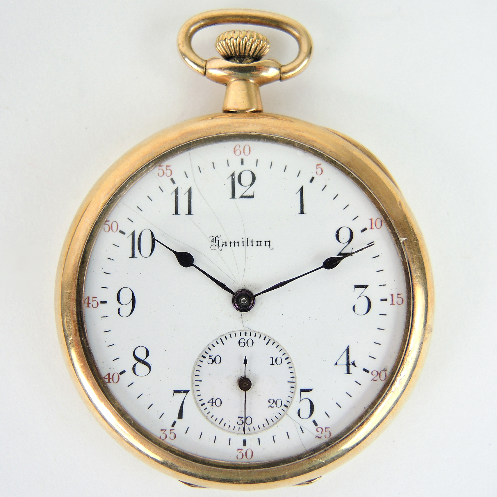 Antique Hamilton Pocket Watch with Display Case