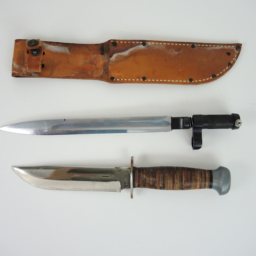 Bayonet and Remington Combat Knife