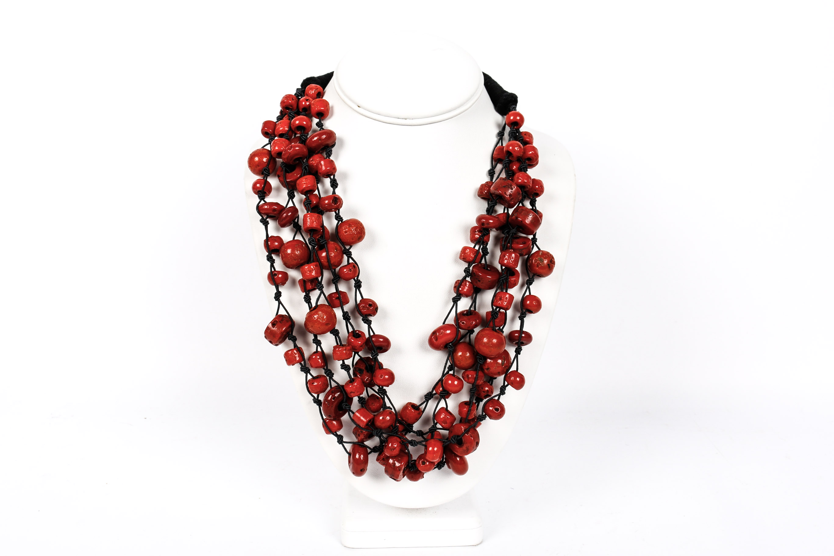 Multi Strand Coral Necklace