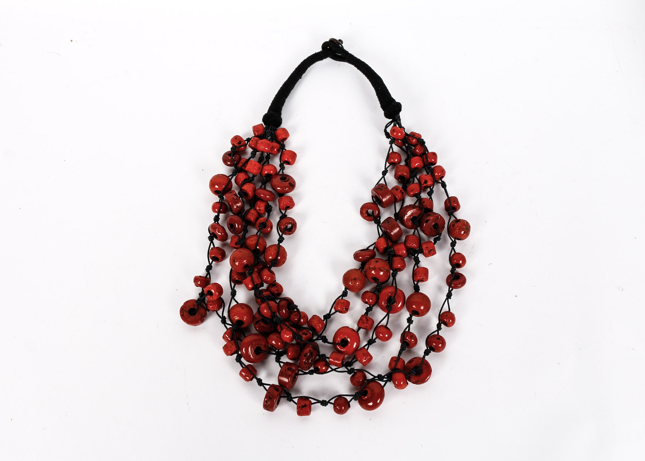 Multi Strand Coral Necklace