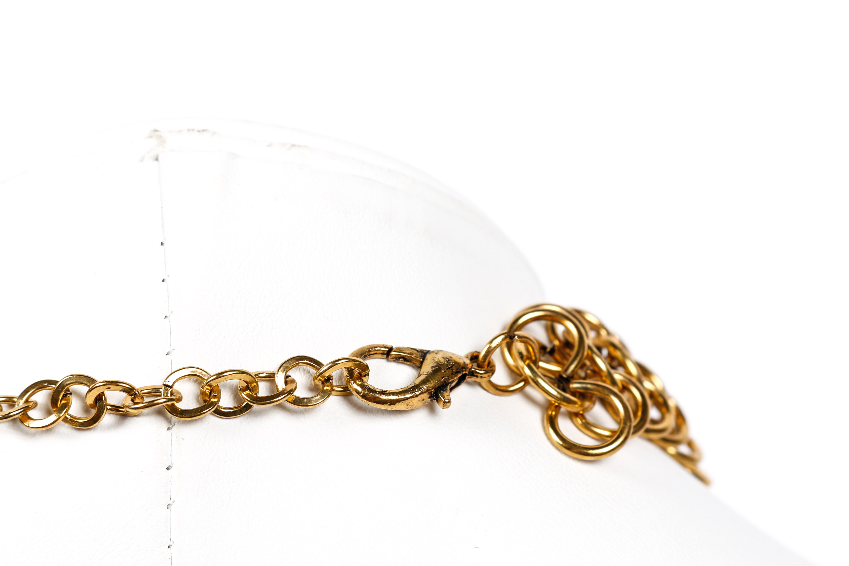 Green and Red Beaded Egyptian Revival Choker