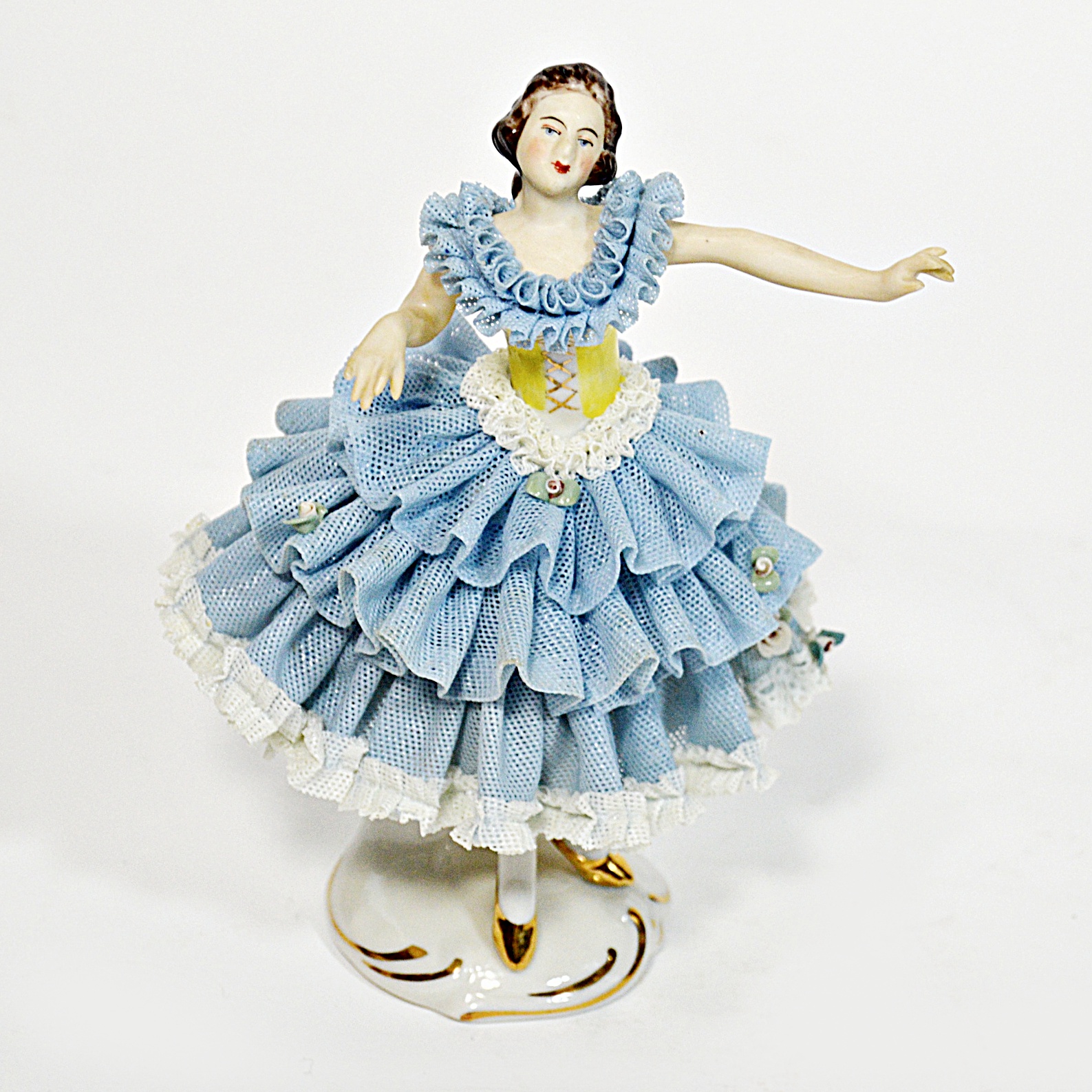 Antique Dresden Porcelain Ballerina